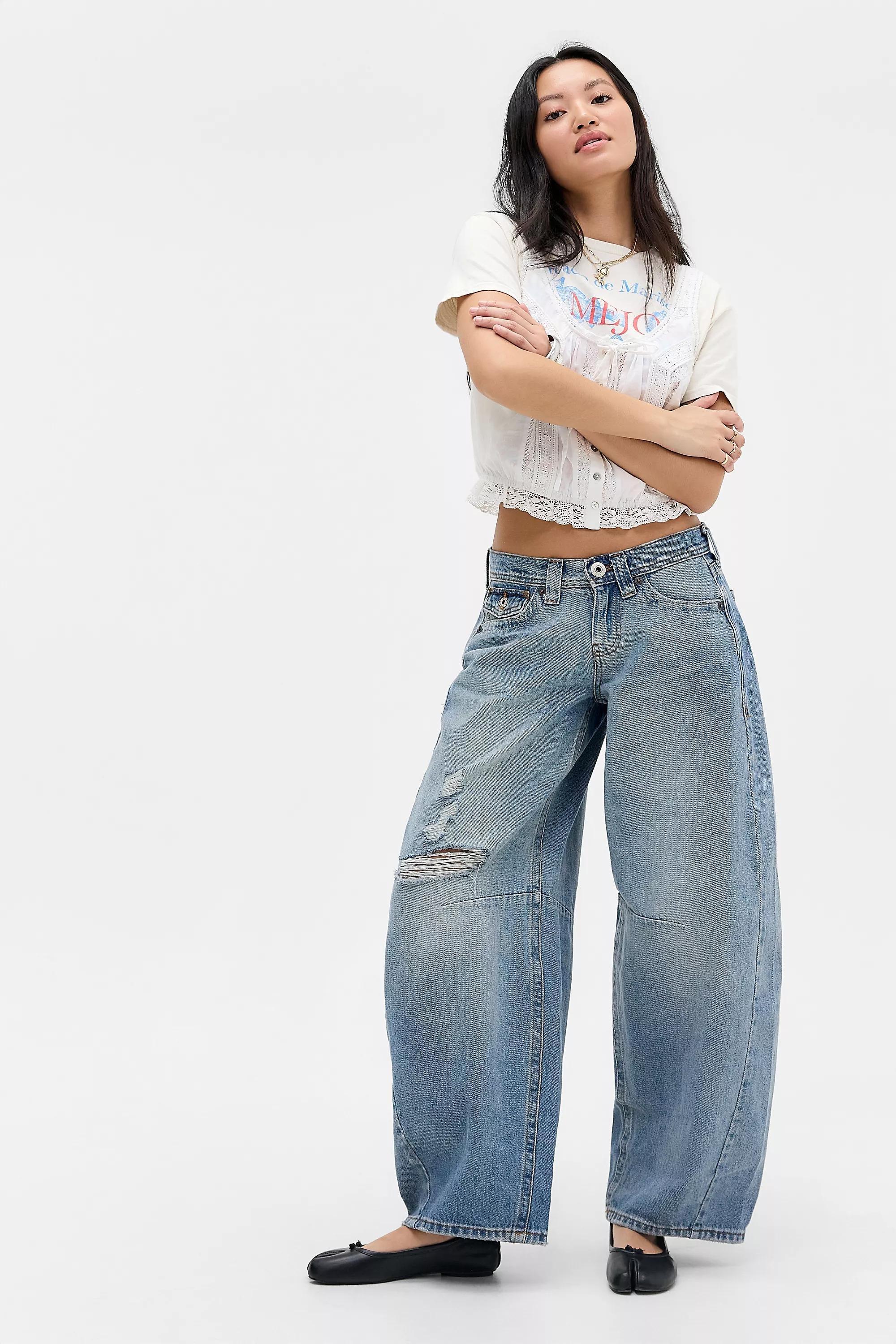 Blue Vintage Denim Medium Beg Kayla Cocoon Jeans, VINTAGE DENIM MEDIUM, large image number 2