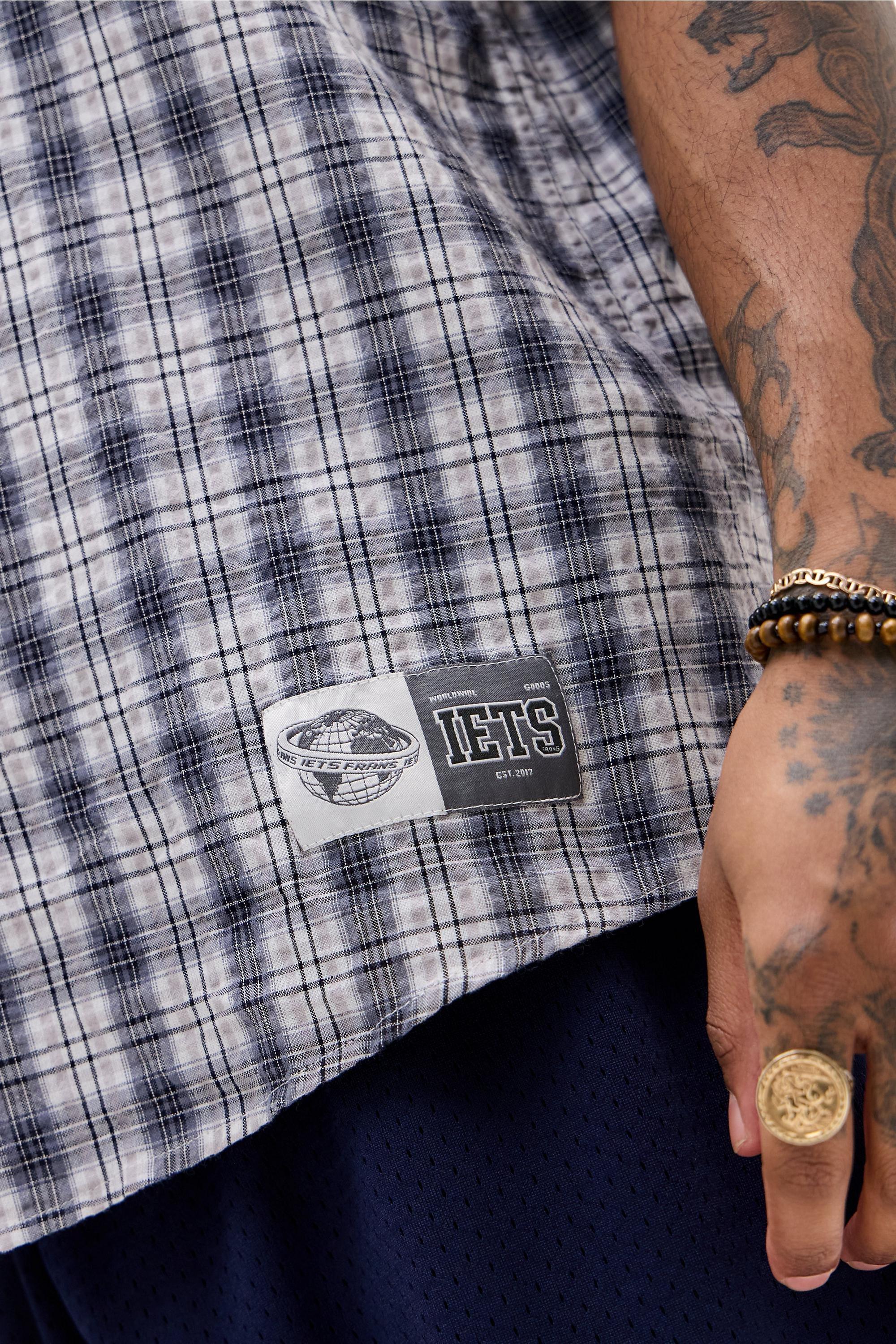 Beige Iets Frans... Black & White Cole Check Shirt, NEUTR, large image number 3