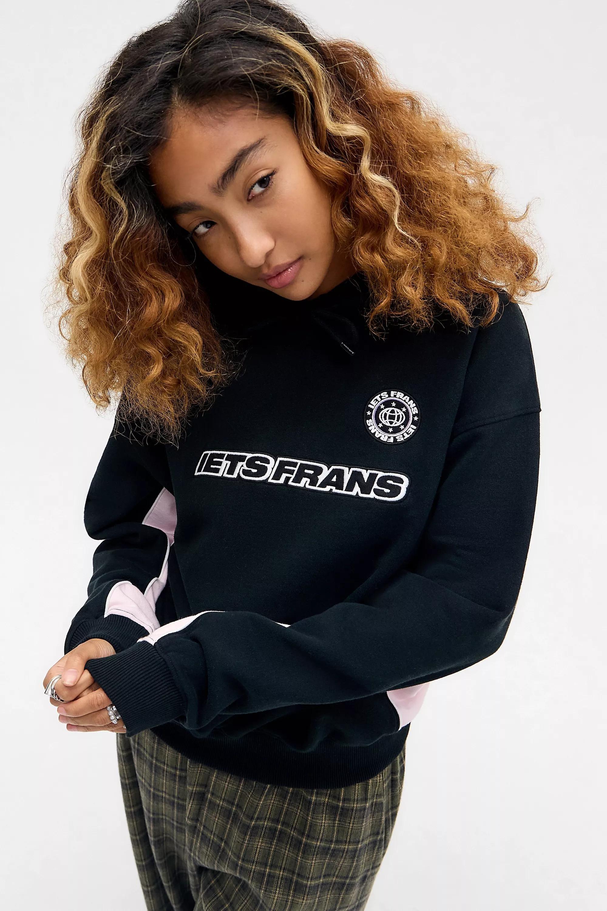 Black iets frans... Harri Football Graphic Hoodie, BLK, large image number 2