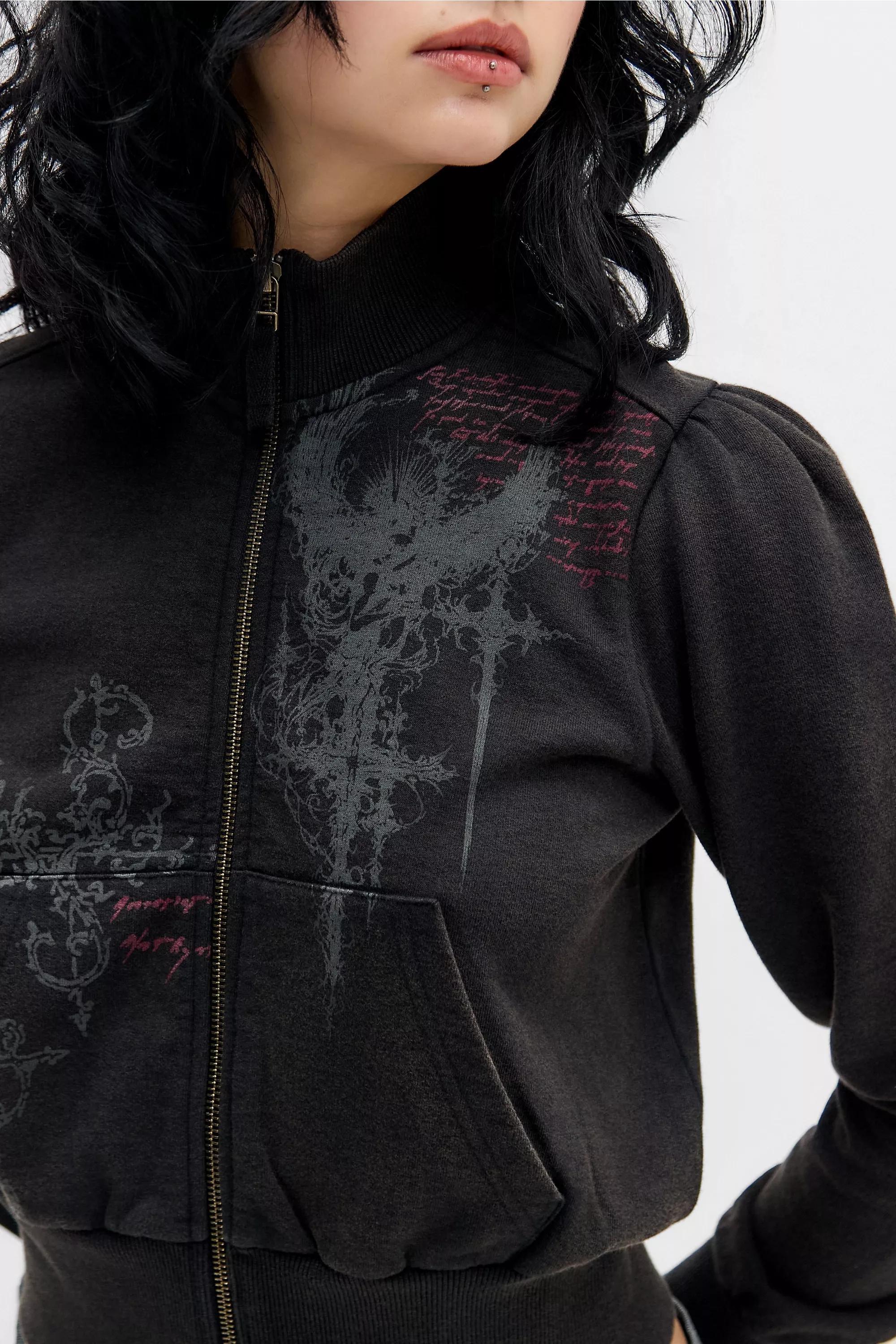 Black Silence + Noise Black Shrunken Track Top, BLK, large image number 1