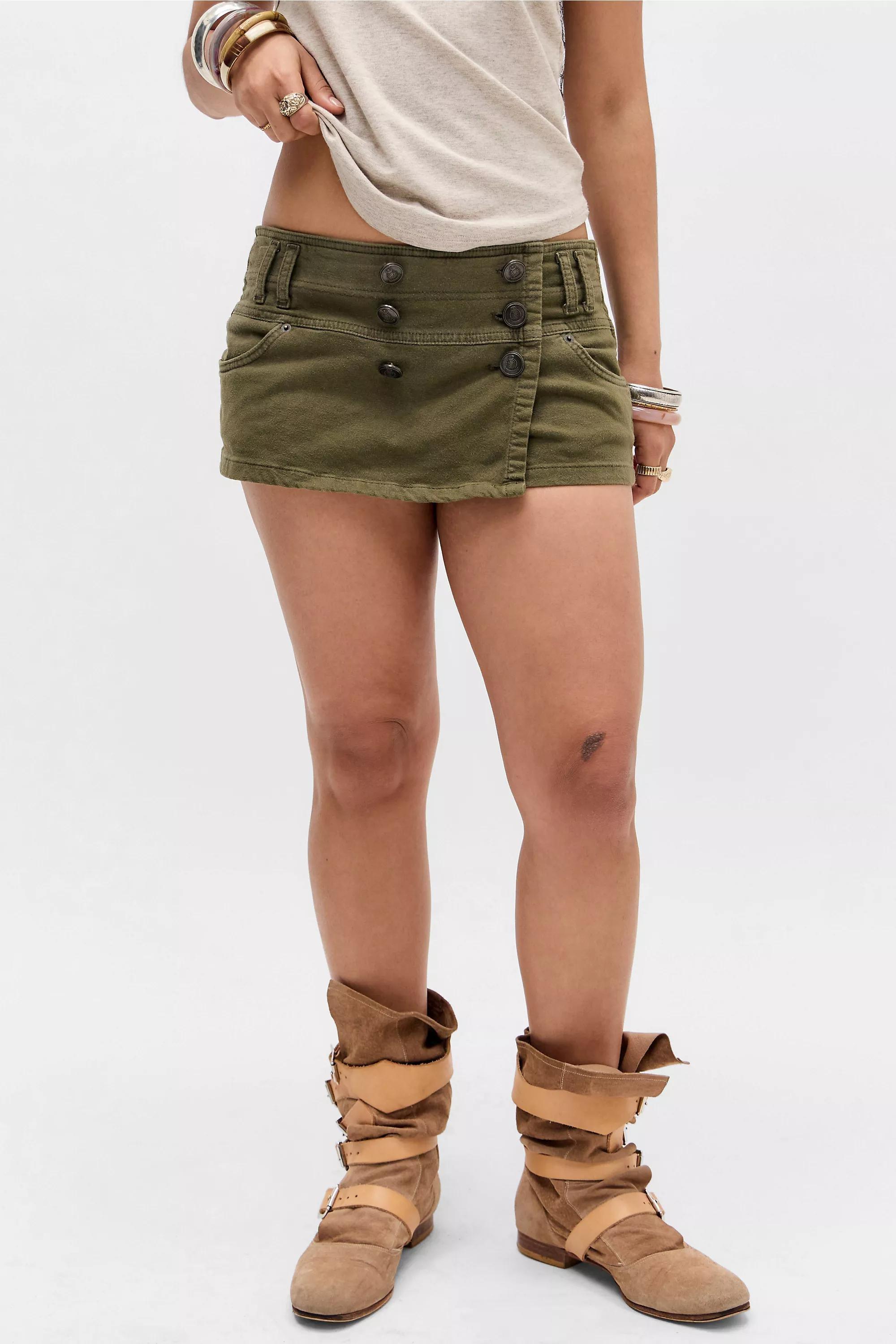 Khaki Bdg Melina Soft Military Skort, KHAKI, large image number 0