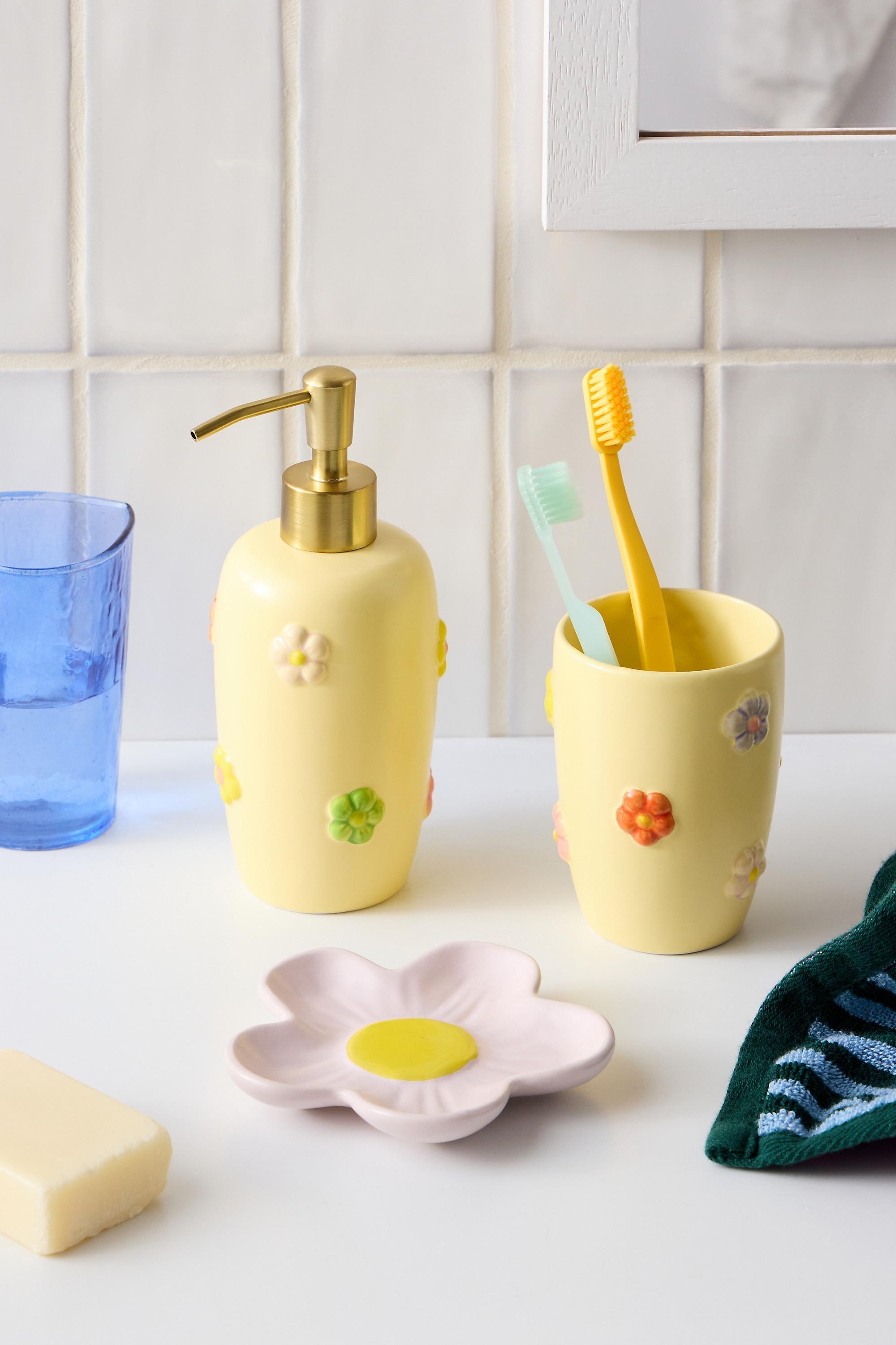 Yellow Daisy Soap Dish, YEL, large image number 0