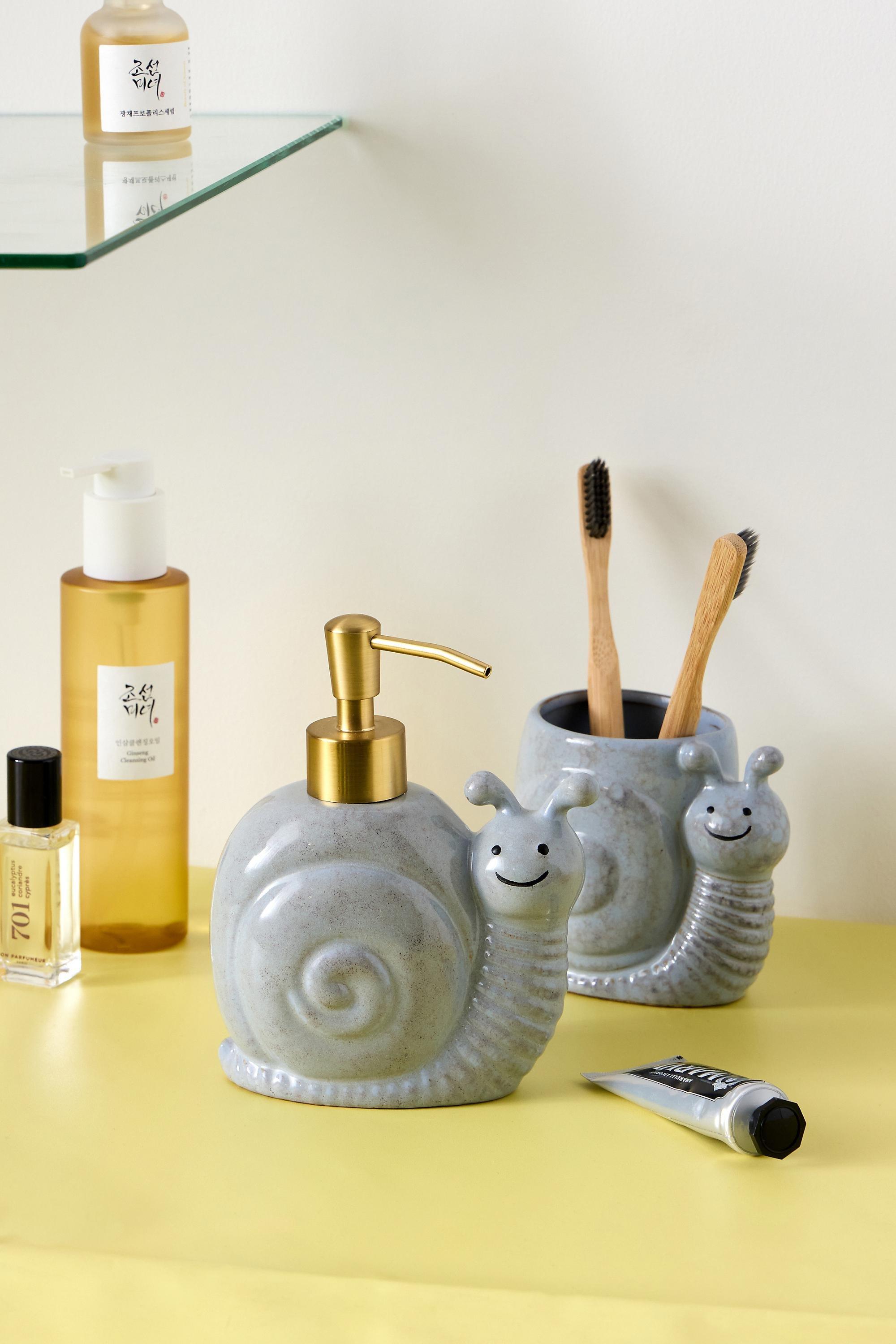 Blue Snail Soap Dispenser, BLUE, large image number 2