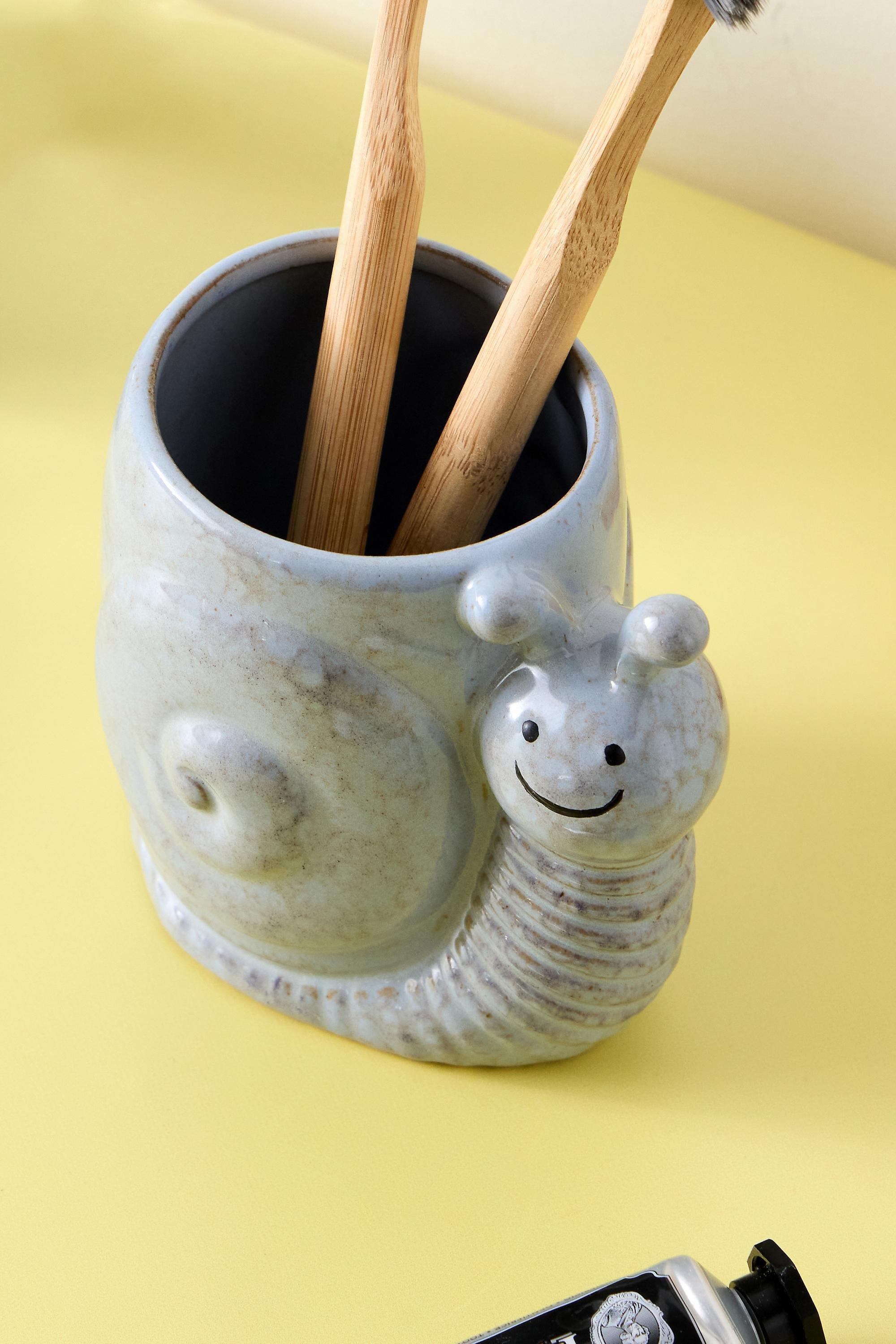 Blue Snail Storage Pot, BLUE, medium