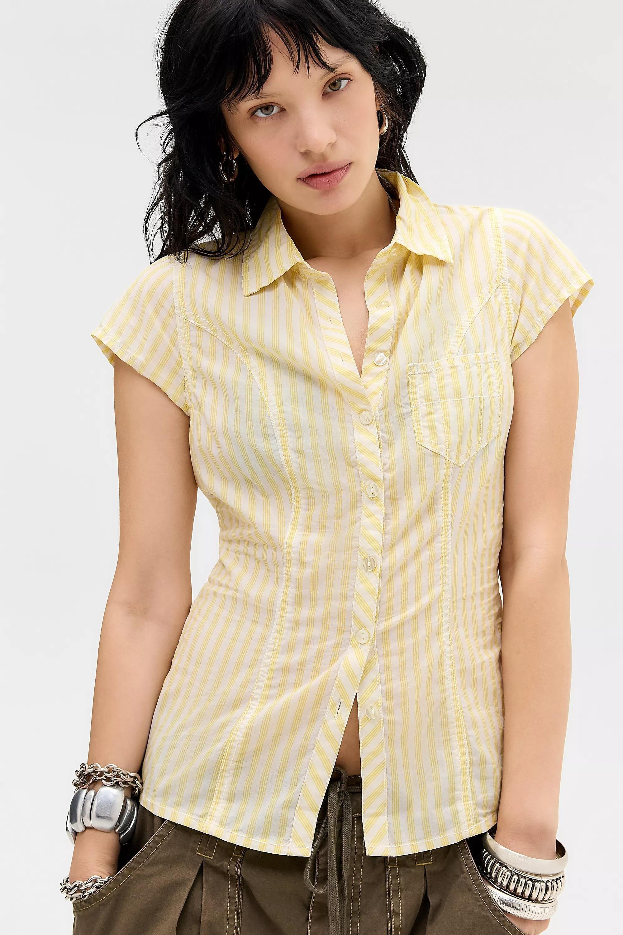 Yellow Bdg Vero Short Sleeve Shirt, YEL, large image number 0