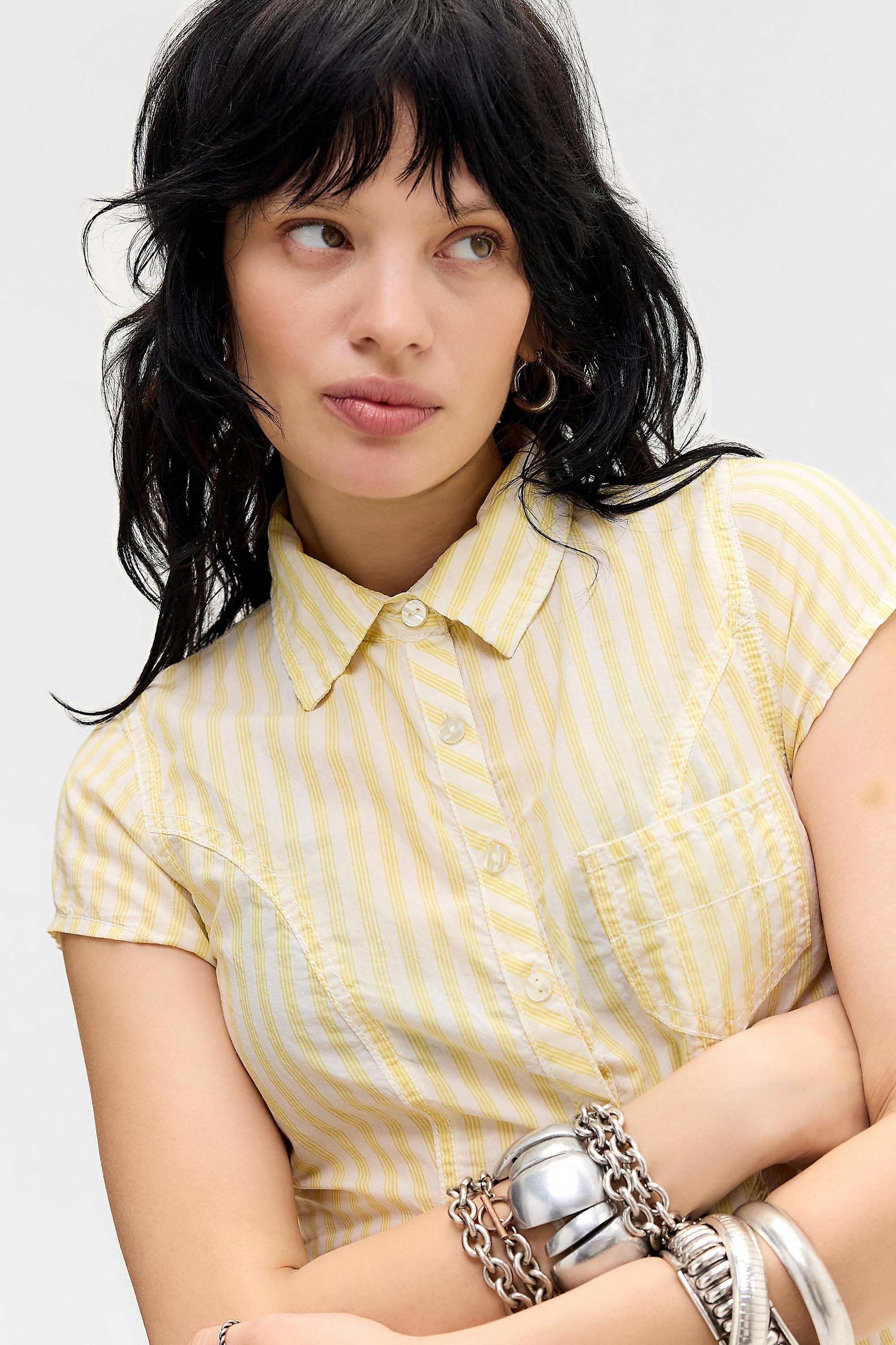 Yellow Bdg Vero Short Sleeve Shirt, YEL, large image number 2