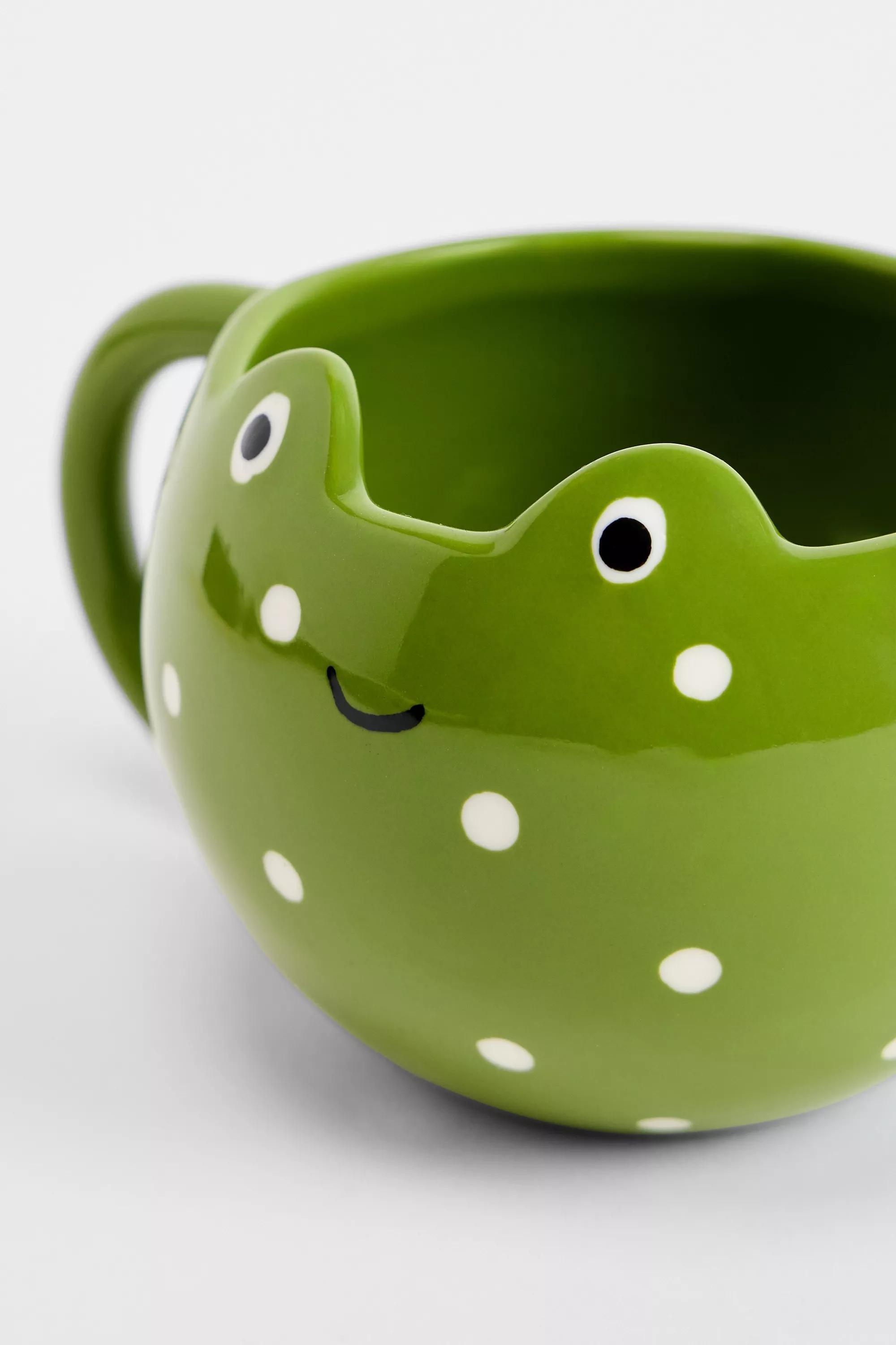 Green Polka Dot Froggy Mug, GRN, large image number 1