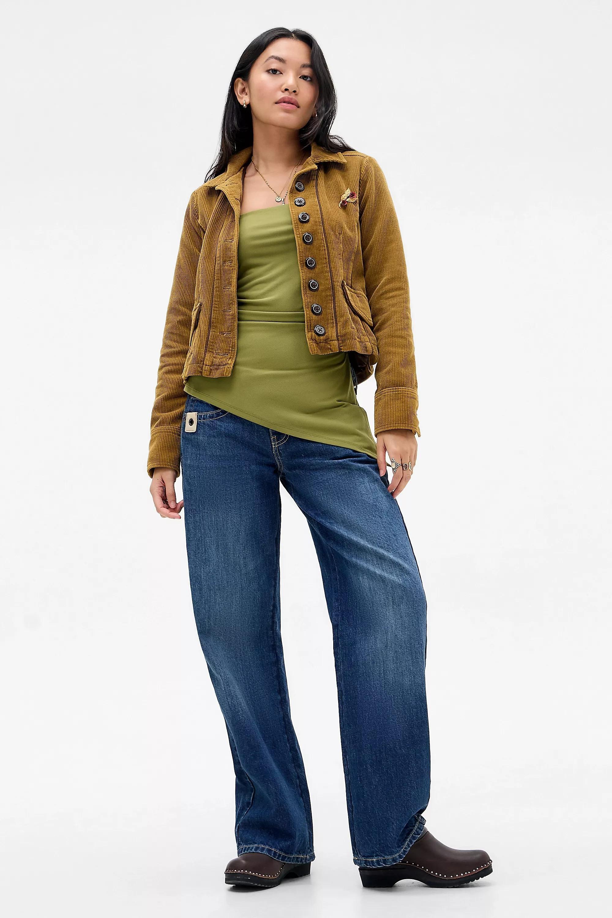 Green Silence + Noise Ines Bandeau Top, KHAKI, large image number 2