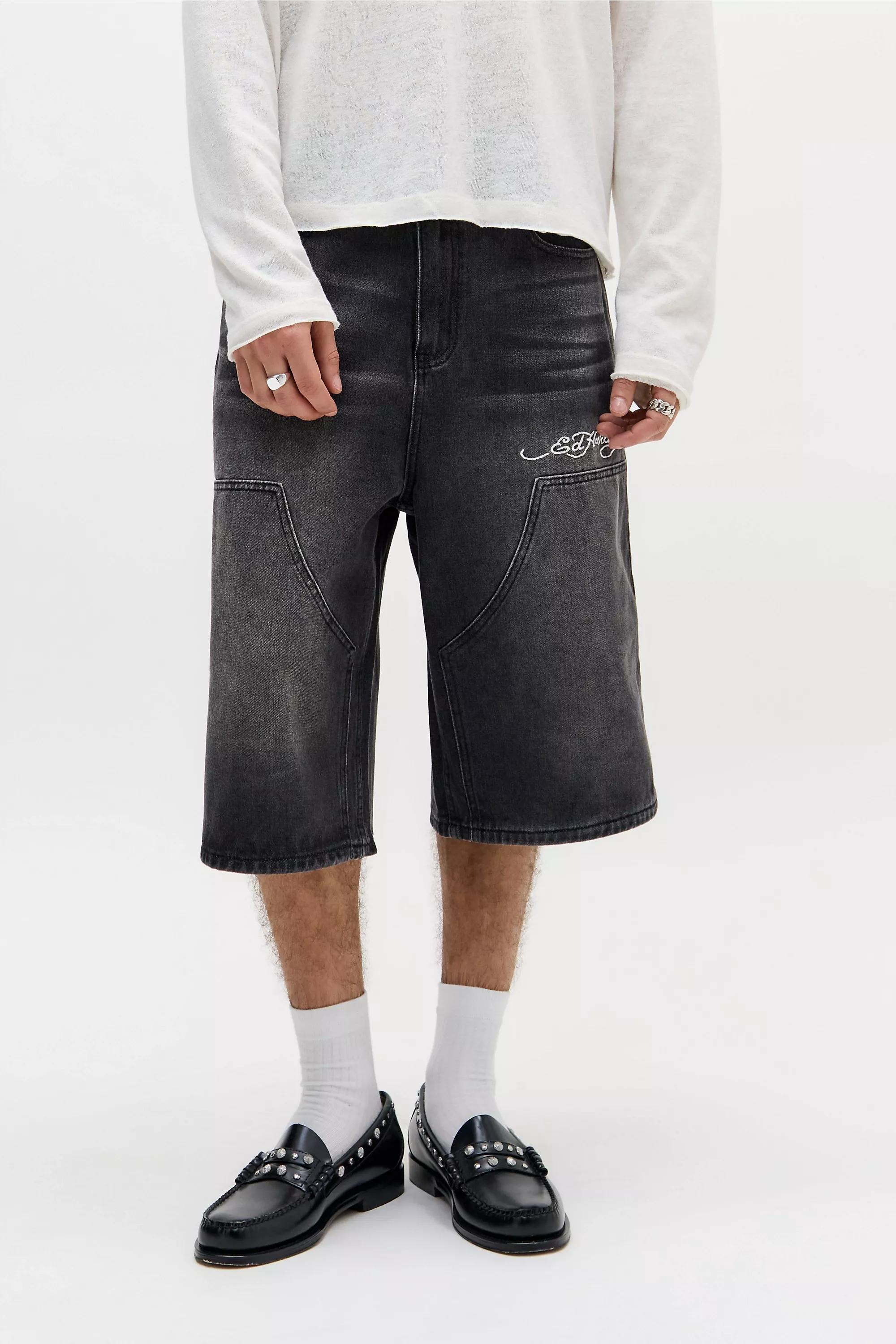 Black Ed Hardy Uo Dragon Jorts, BLK, large image number 0