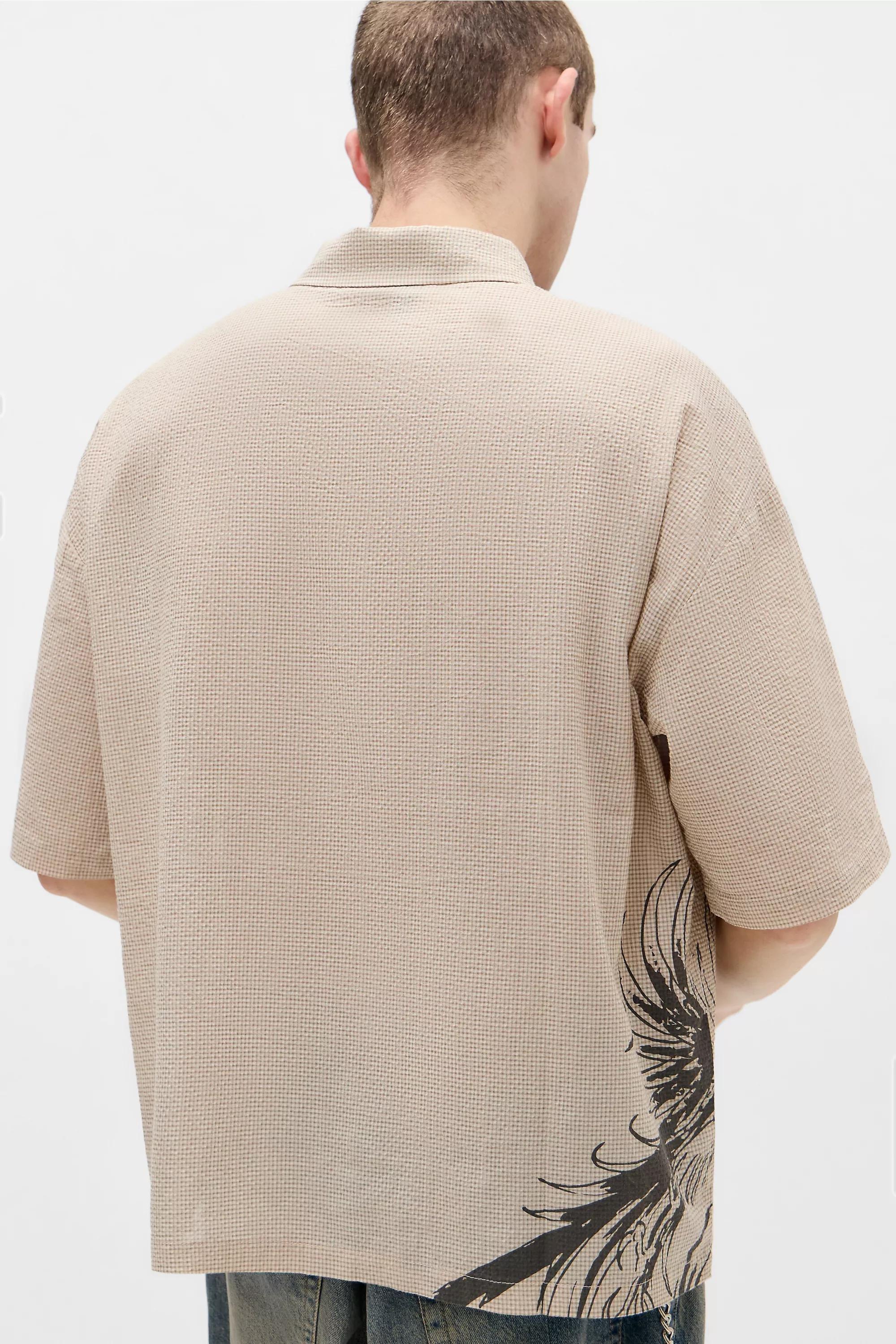 White Ed Hardy Uo Ecru Phoenix Shirt, IVRY, large image number 3