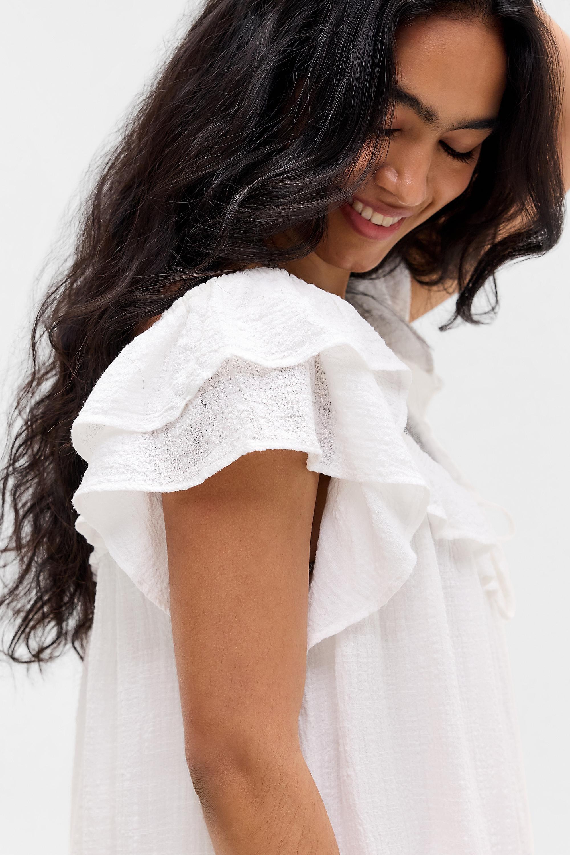 White Out From Under Golden Hour Ruffle Swing Romper, IVRY, large image number 2