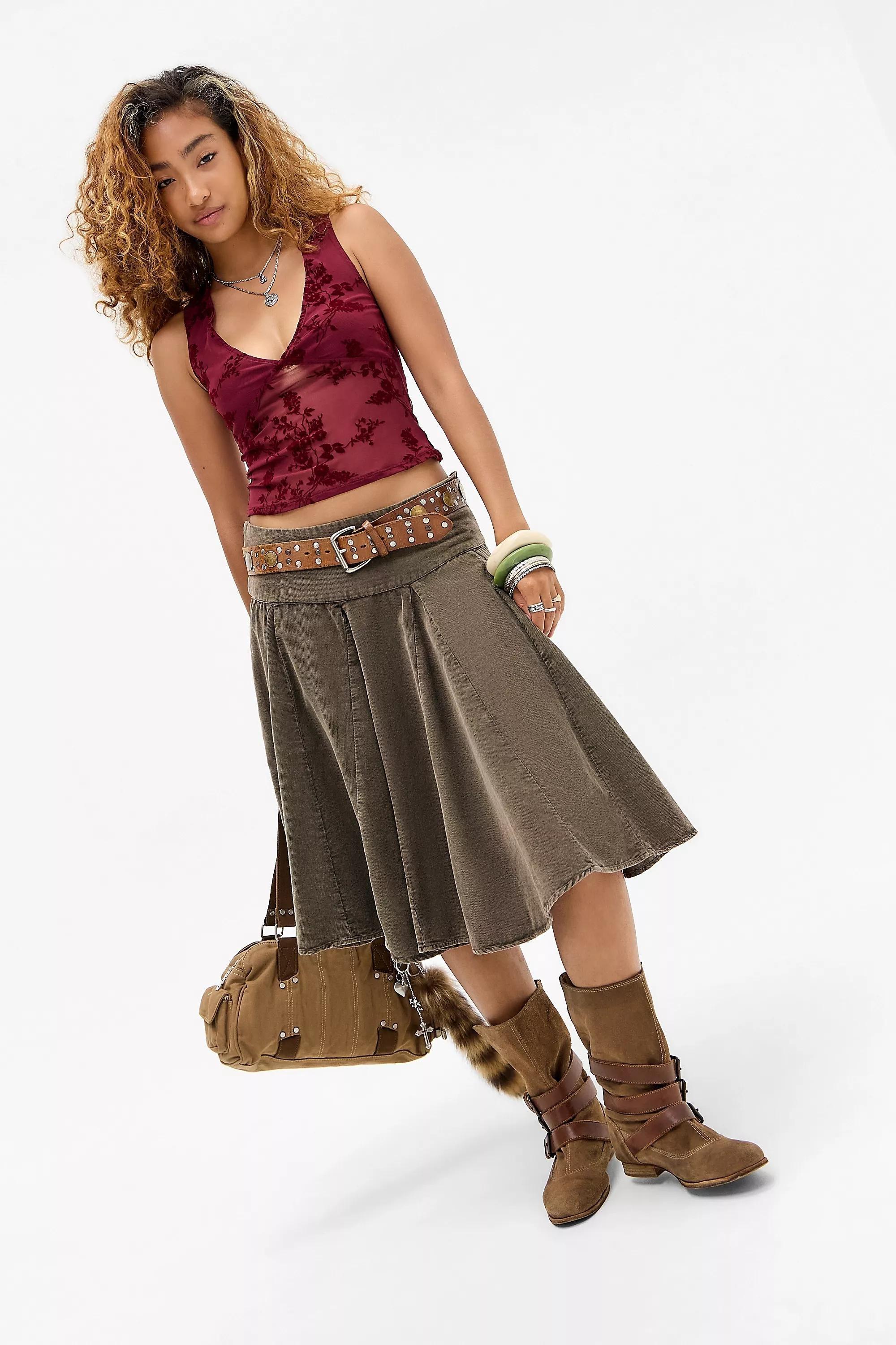 Red Motel Lihat Flocked Plunge Top, WINE, large image number 1