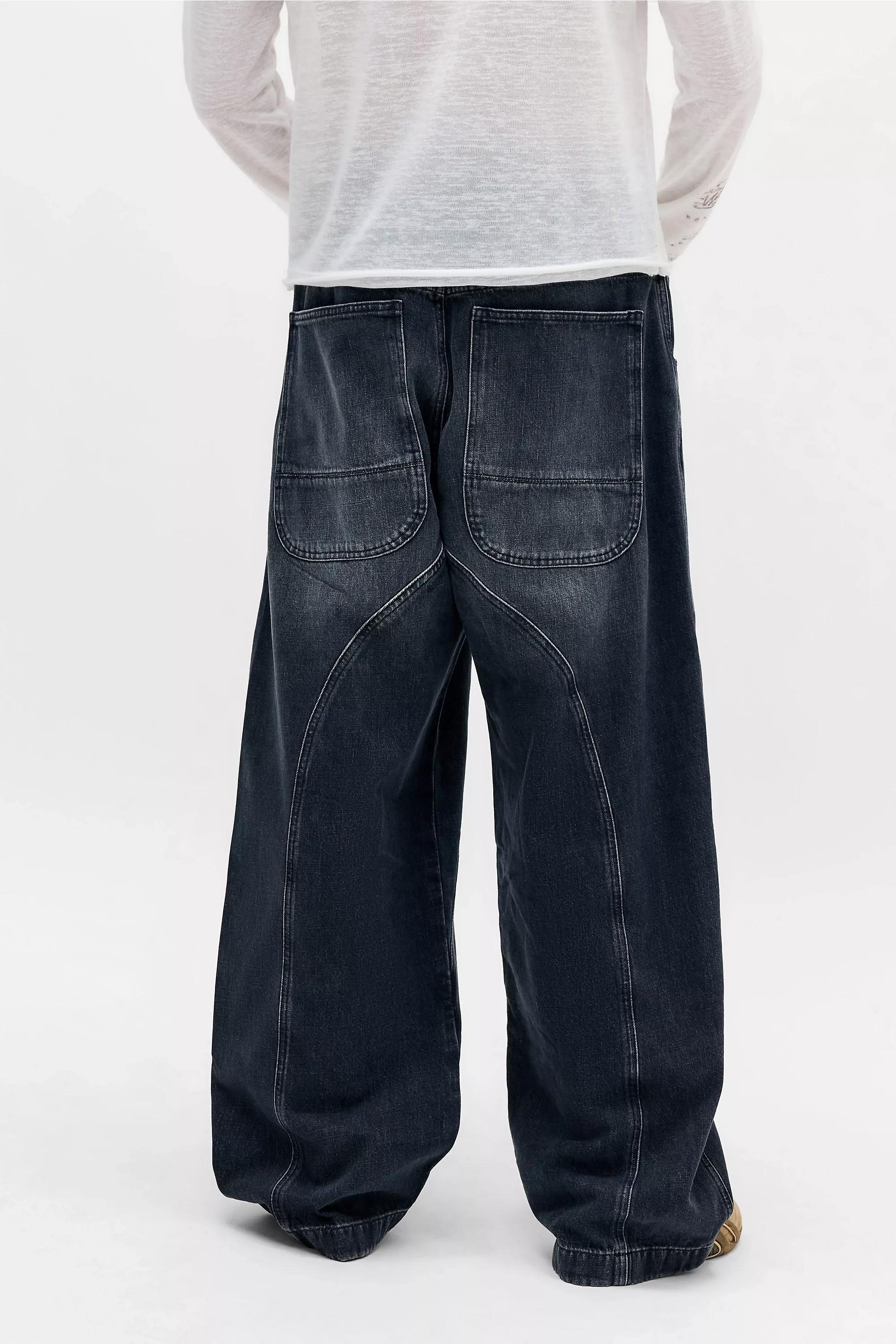 BLACK BDG Midnight Black Neo Twist Jeans, BLK, large image number 3