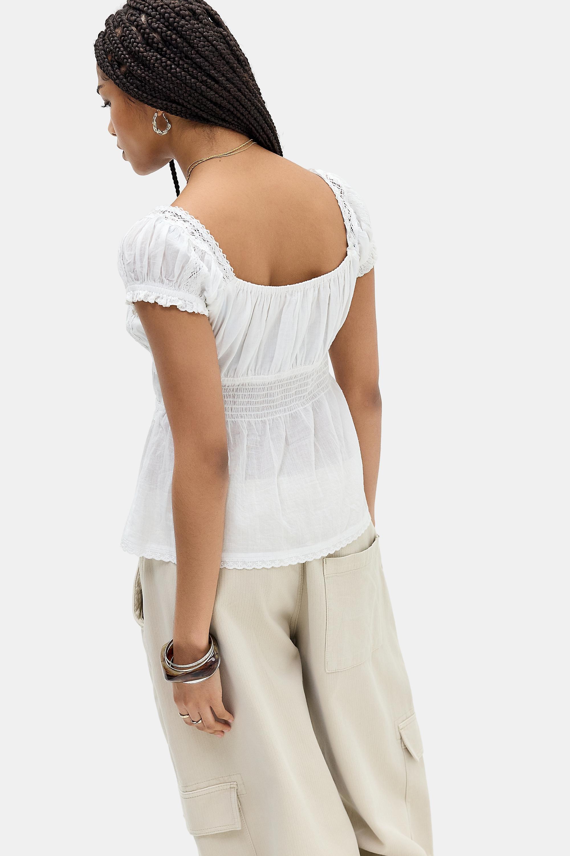 White Kimchi Blue Faye Blouse, WHT, large image number 3