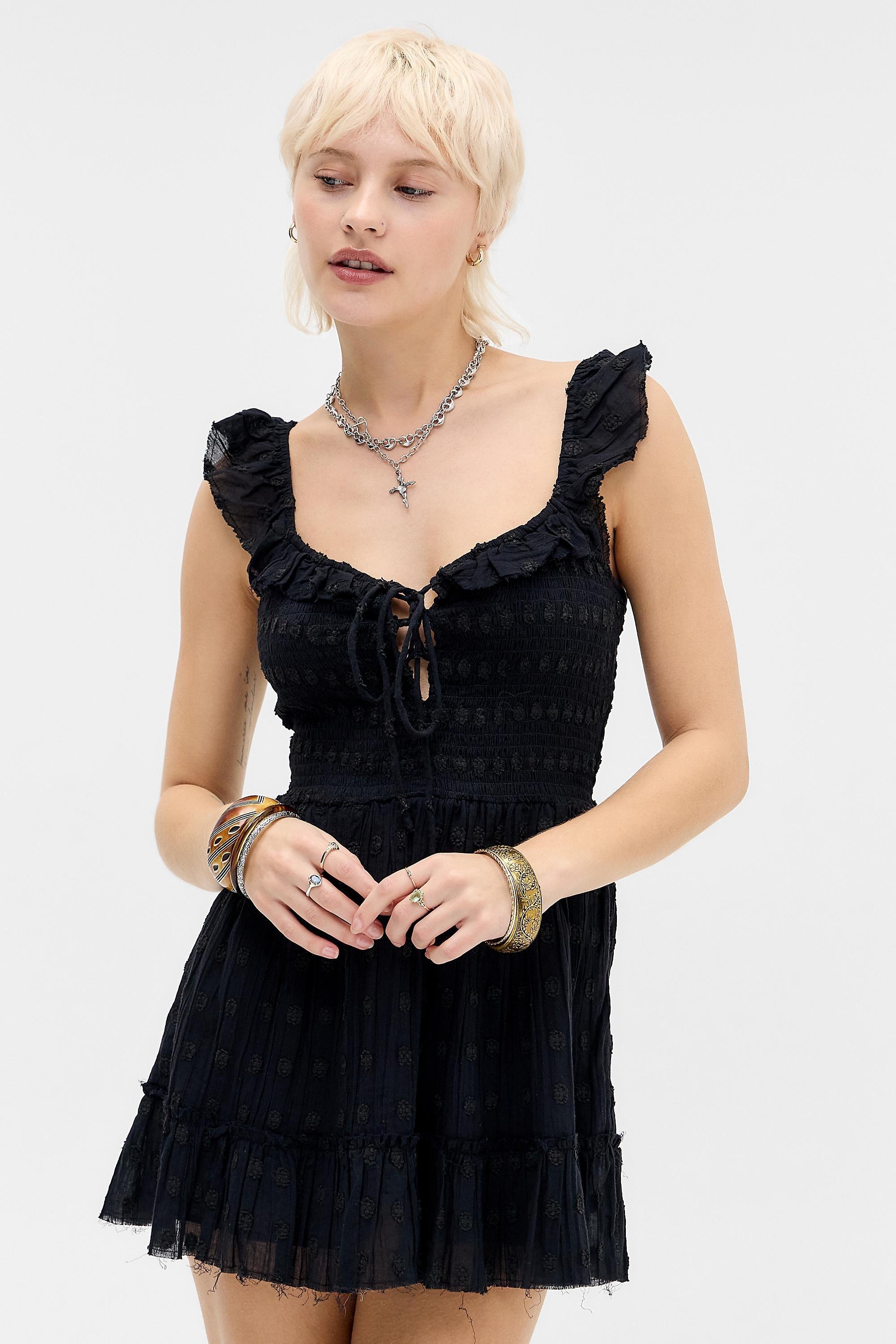 Black Kimchi Blue Sunny Romper, BLK, large image number 0