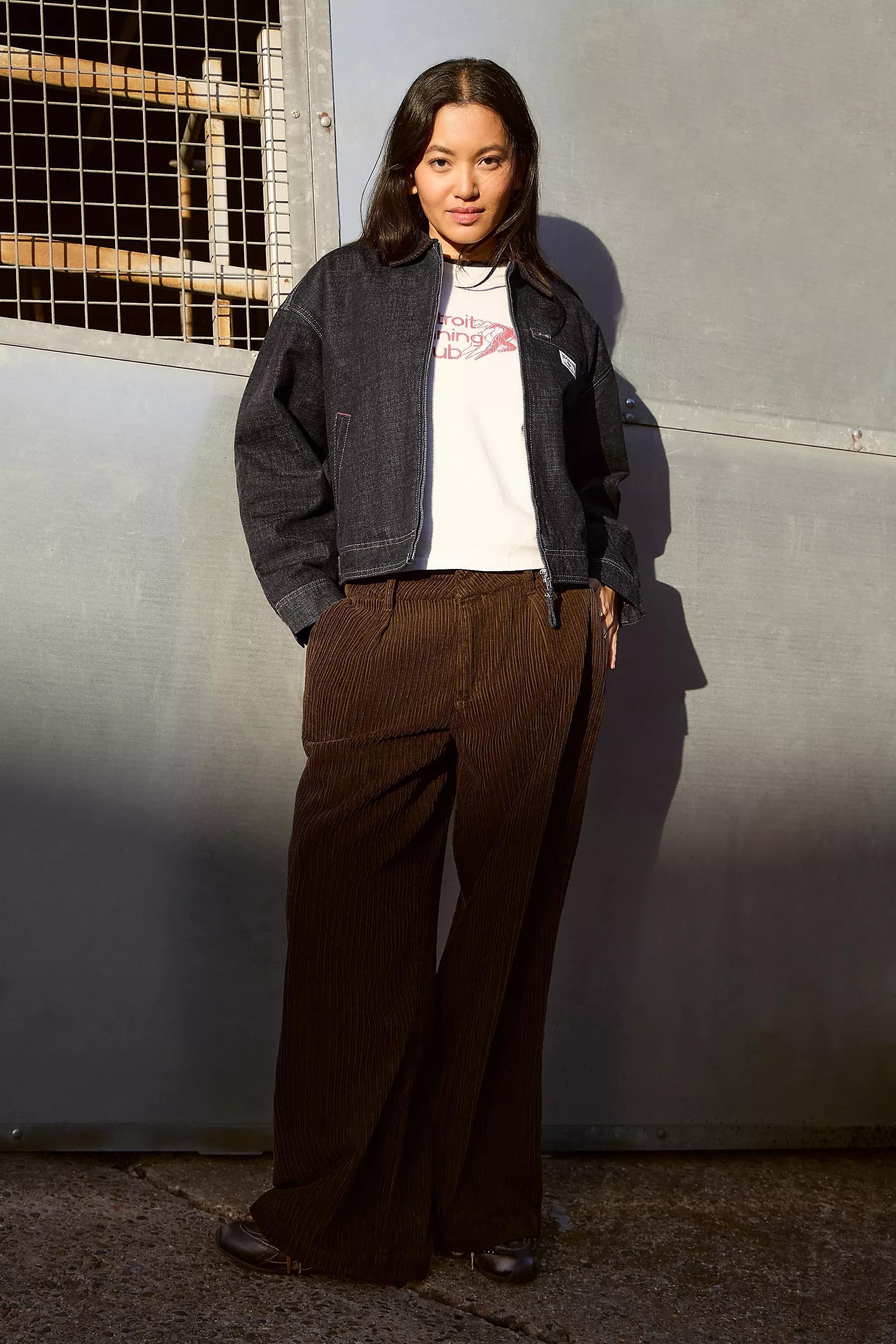 Black Bdg Luca Shrunken Denim Jacket, BLK, medium