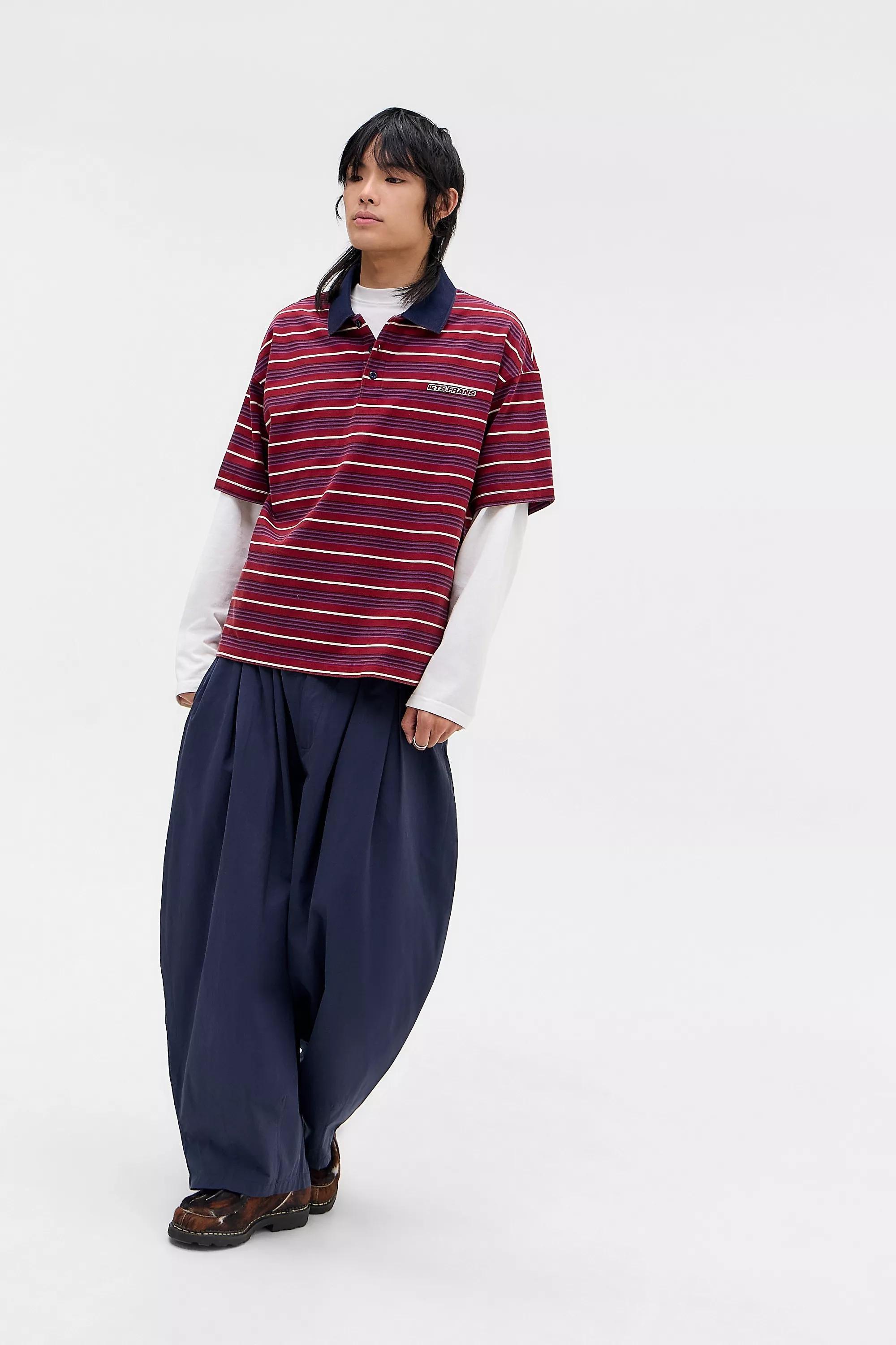 Red Iets Frans... Red Stripe Polo Shirt, RED, large image number 1