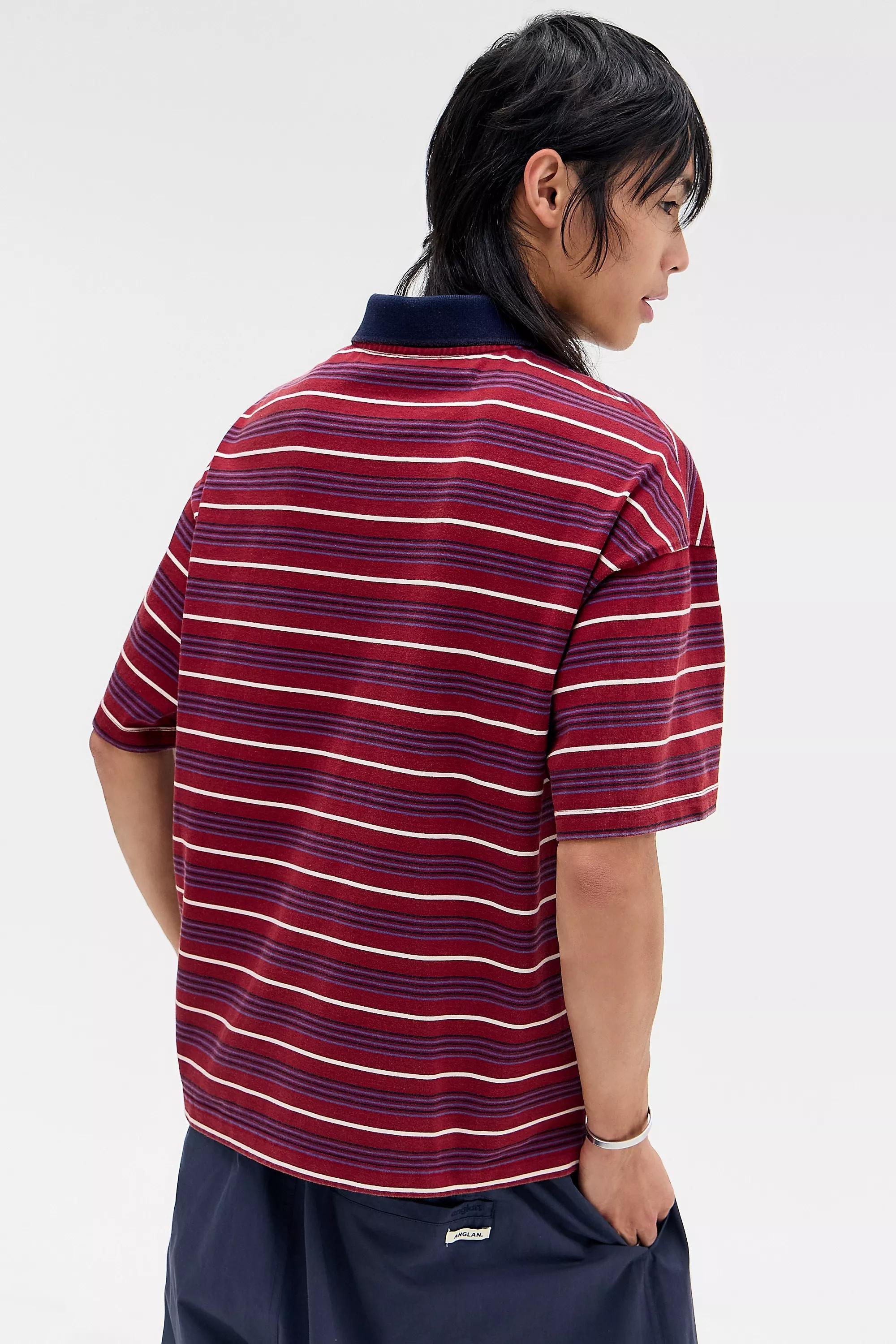 Red Iets Frans... Red Stripe Polo Shirt, RED, large image number 3
