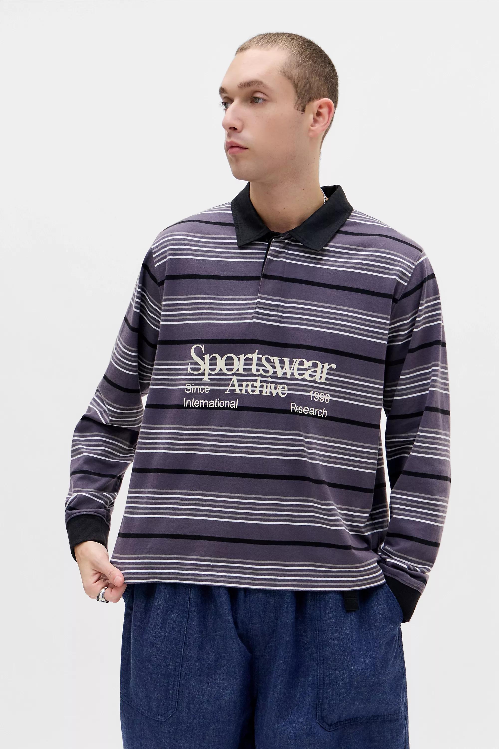 Grey iets frans... Grey Sports Long Sleeve Polo Shirt, GREY, large image number 0