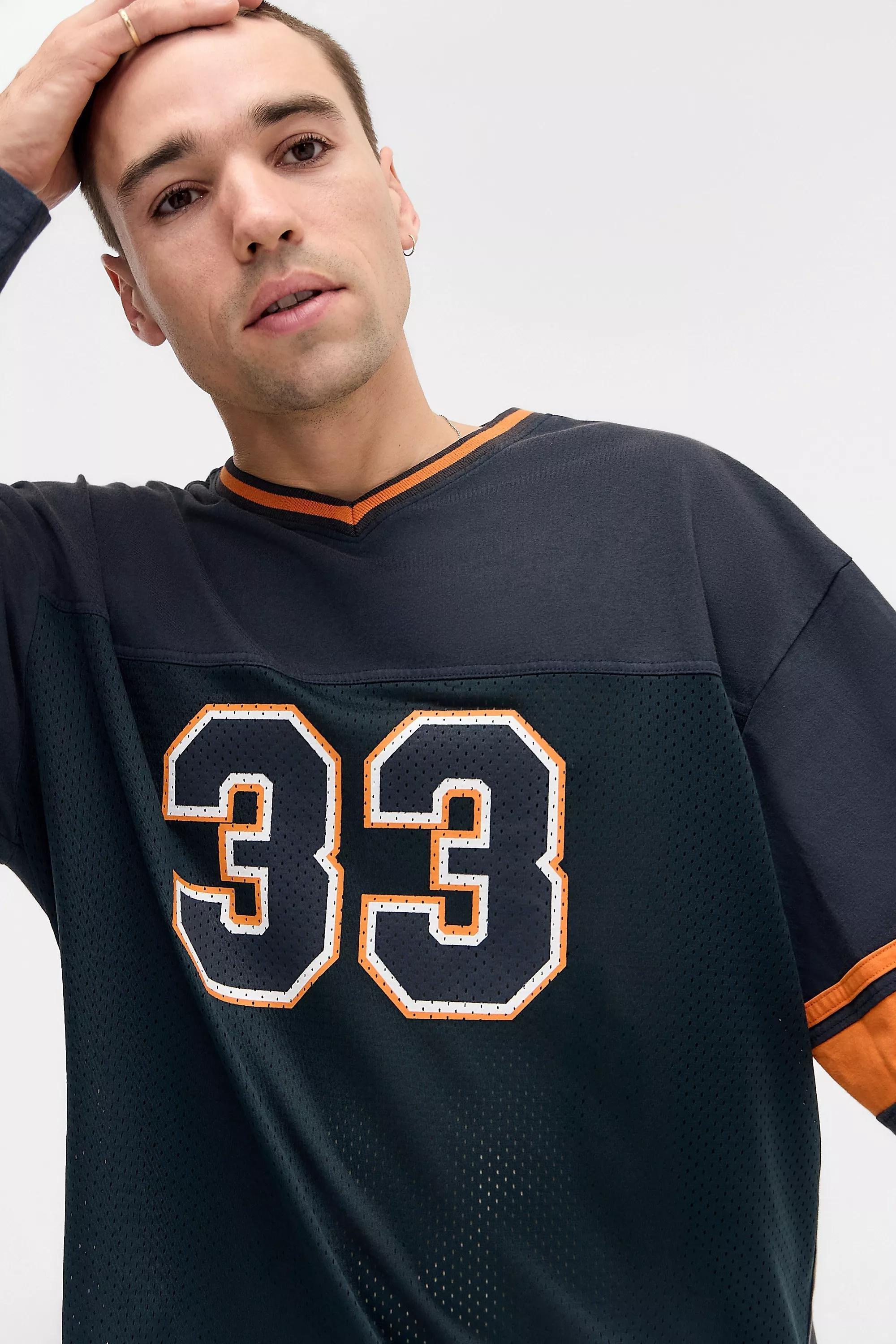 Black Iets Frans... Black & Orange Airtex Long Sleeve T-Shirt, BLK, large image number 0