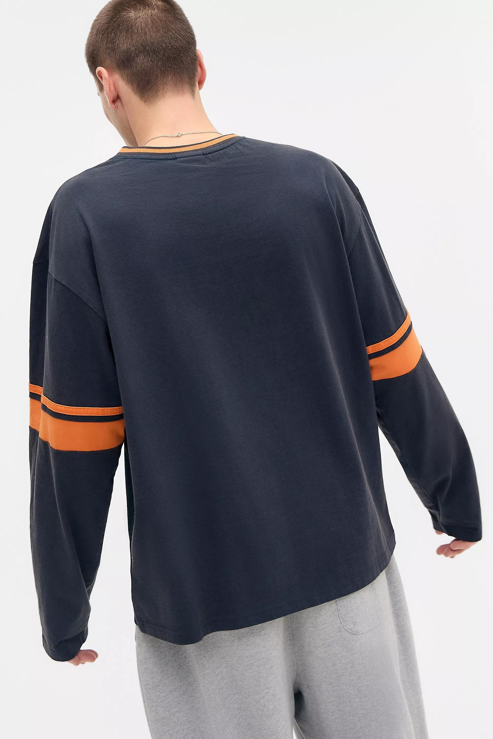 Black Iets Frans... Black & Orange Airtex Long Sleeve T-Shirt, BLK, large image number 3