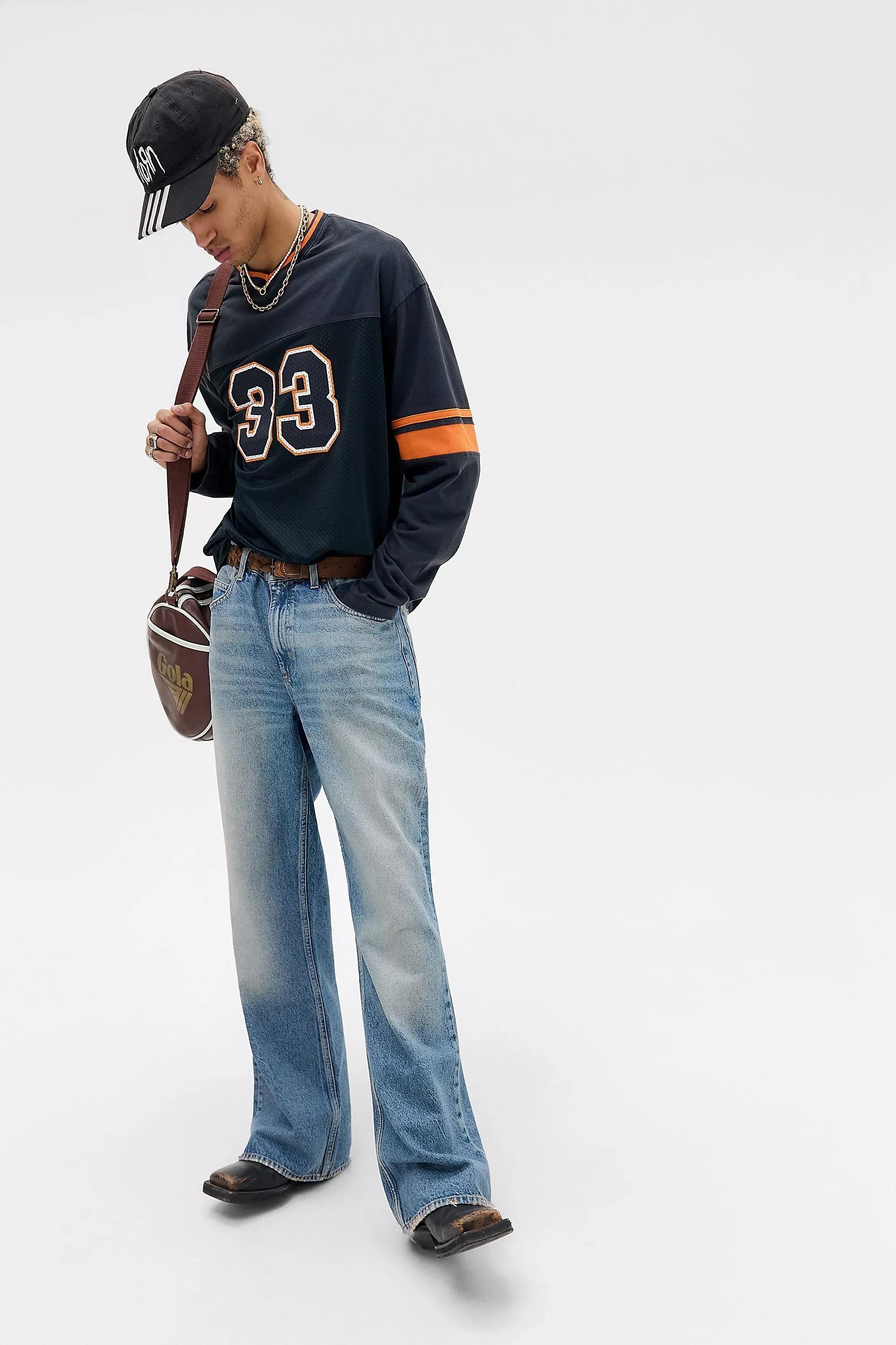 Black Iets Frans... Black & Orange Airtex Long Sleeve T-Shirt, BLK, large image number 4