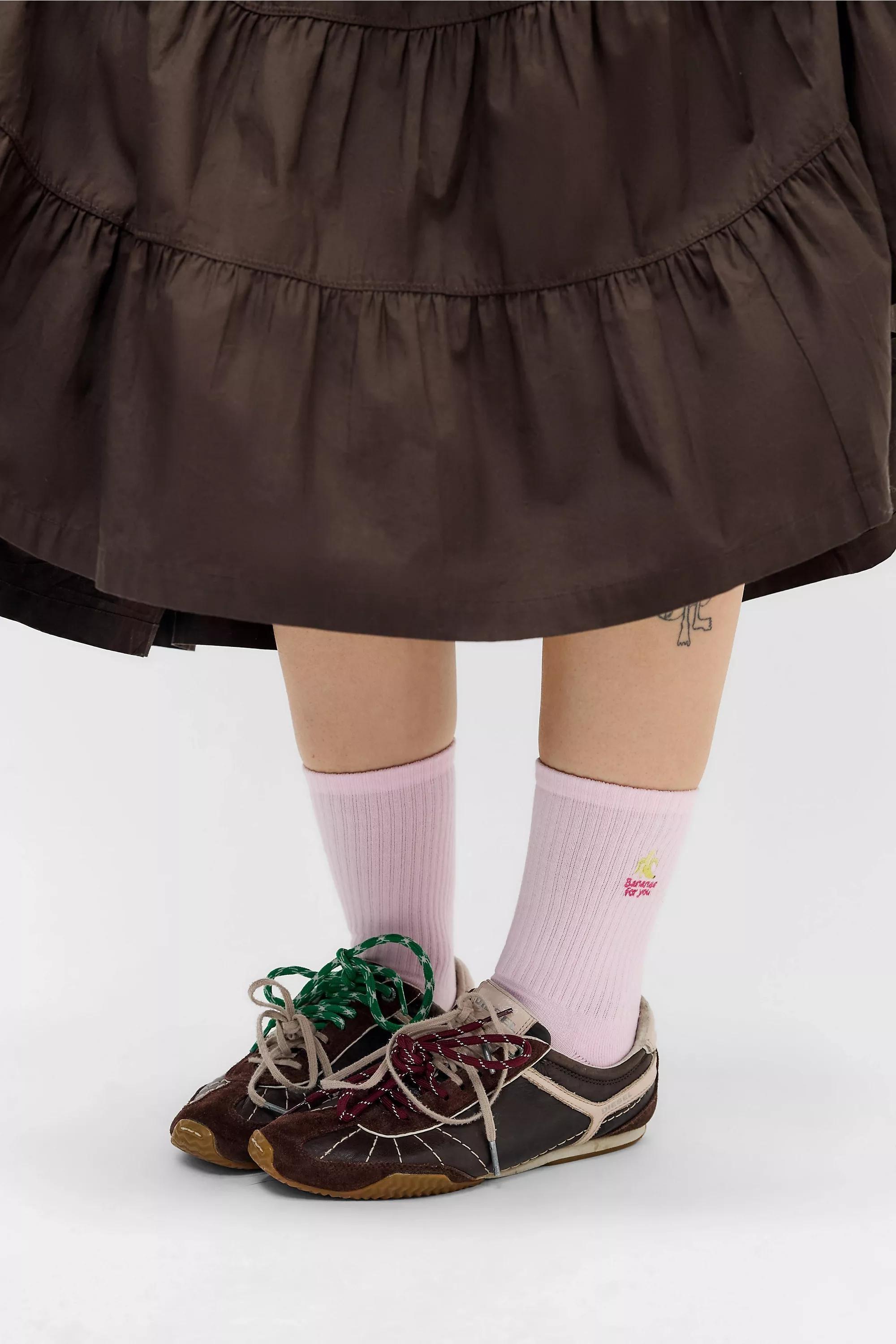 Pink Out From Under Bananas For You Socks, PINK, large image number 2