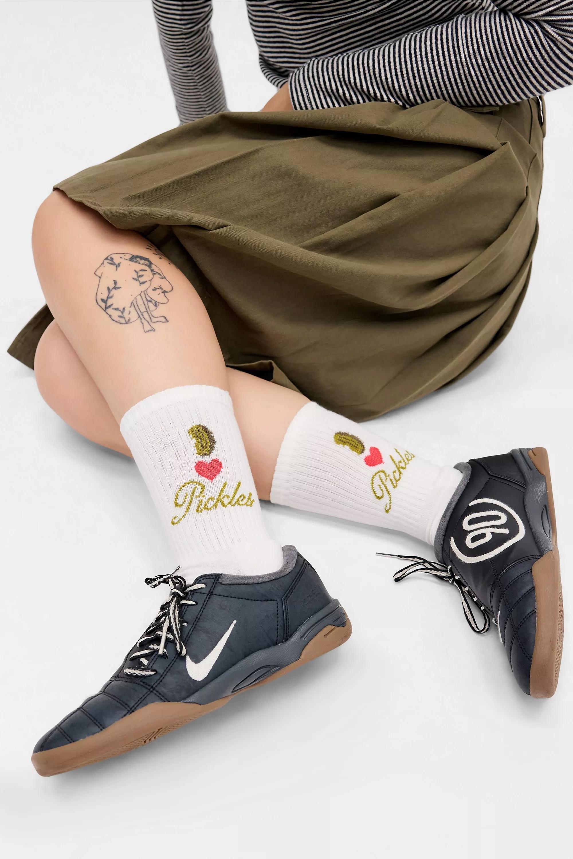 White Out From Under I Love Pickles Socks, CREME, large image number 2