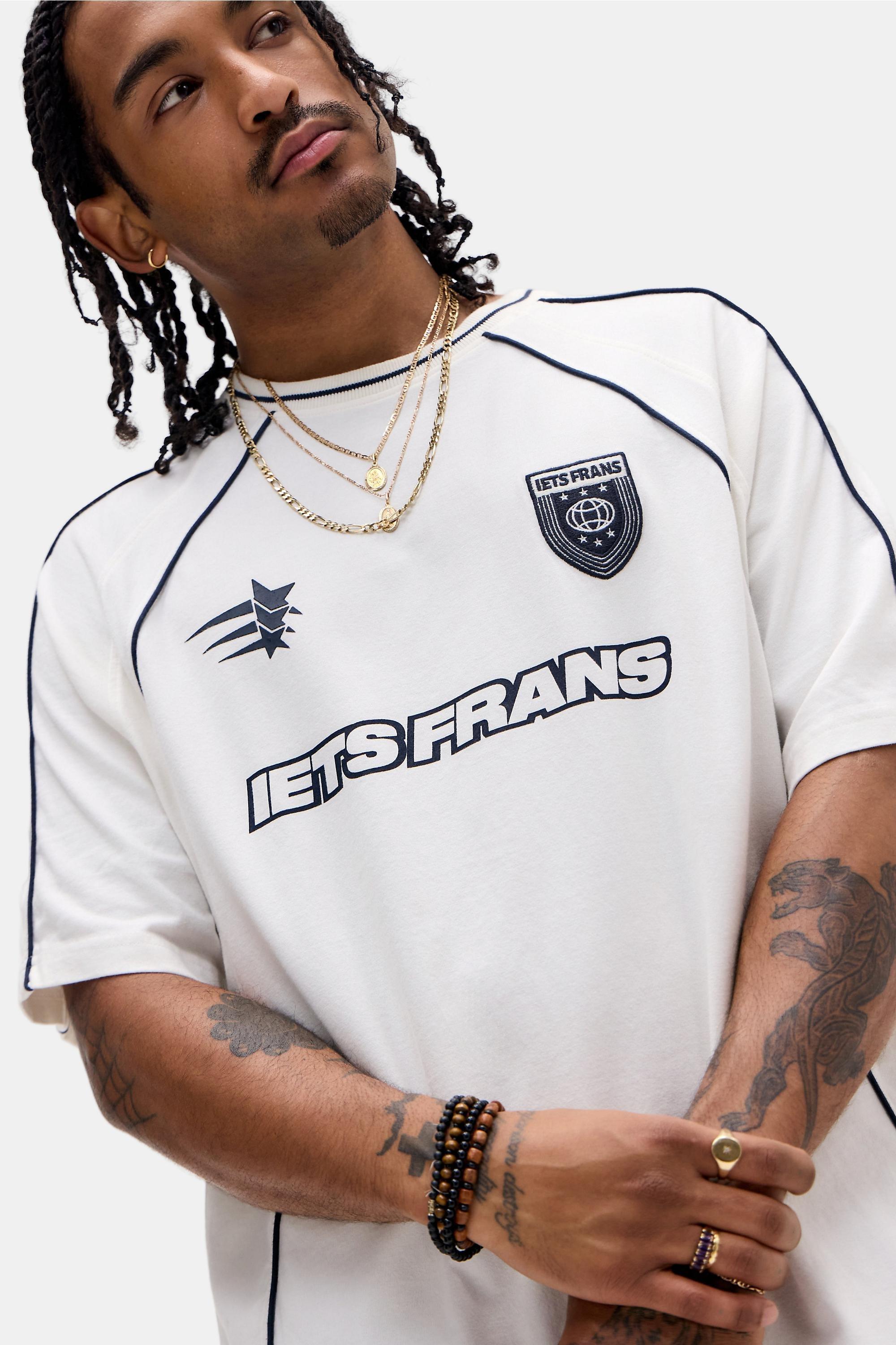 CREAM iets frans... Ecru Piped T-Shirt, CREME, large image number 2