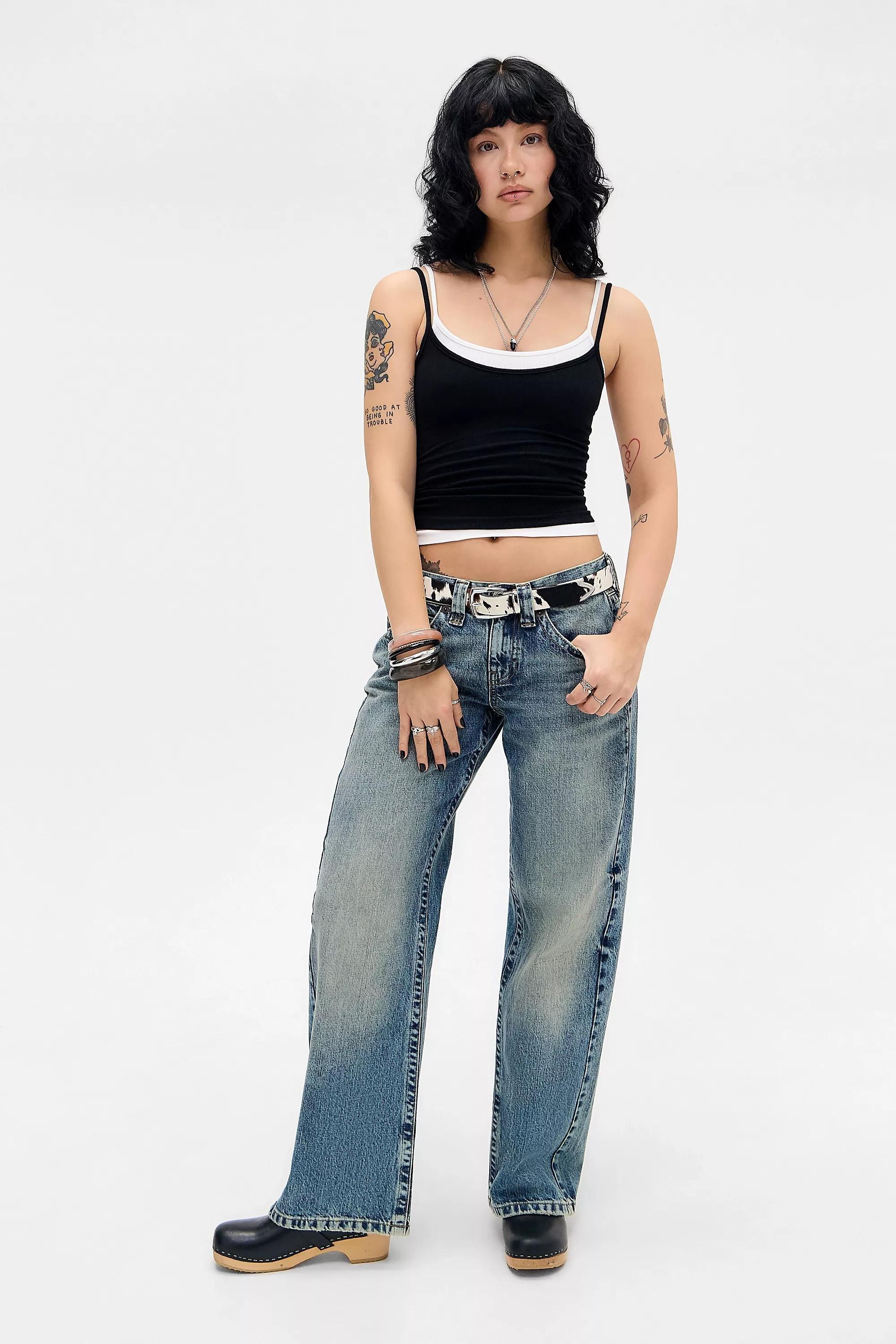 BLACK UO Molly Ribbed Cami, BLK, large image number 1