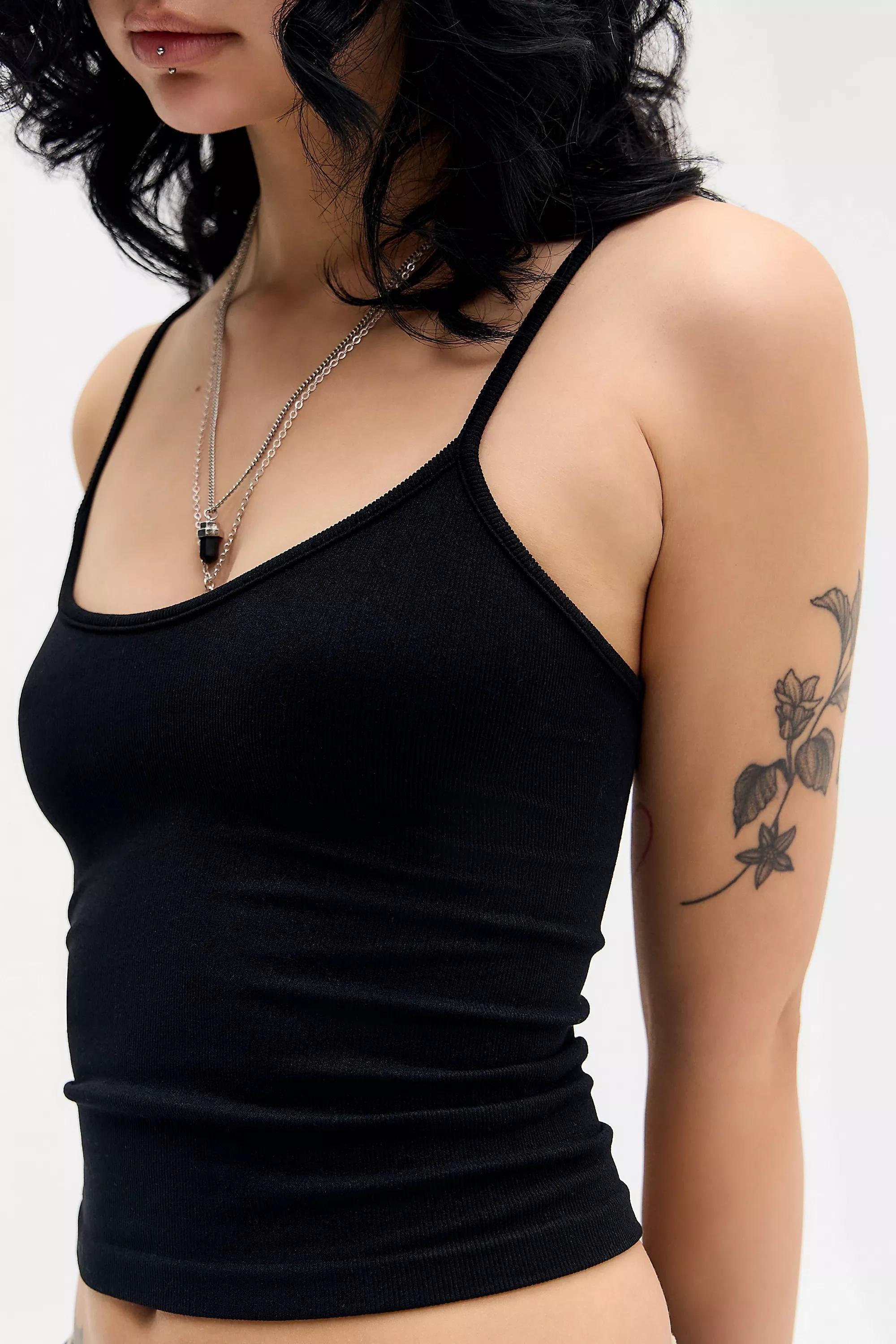 BLACK UO Molly Ribbed Cami, BLK, large image number 2