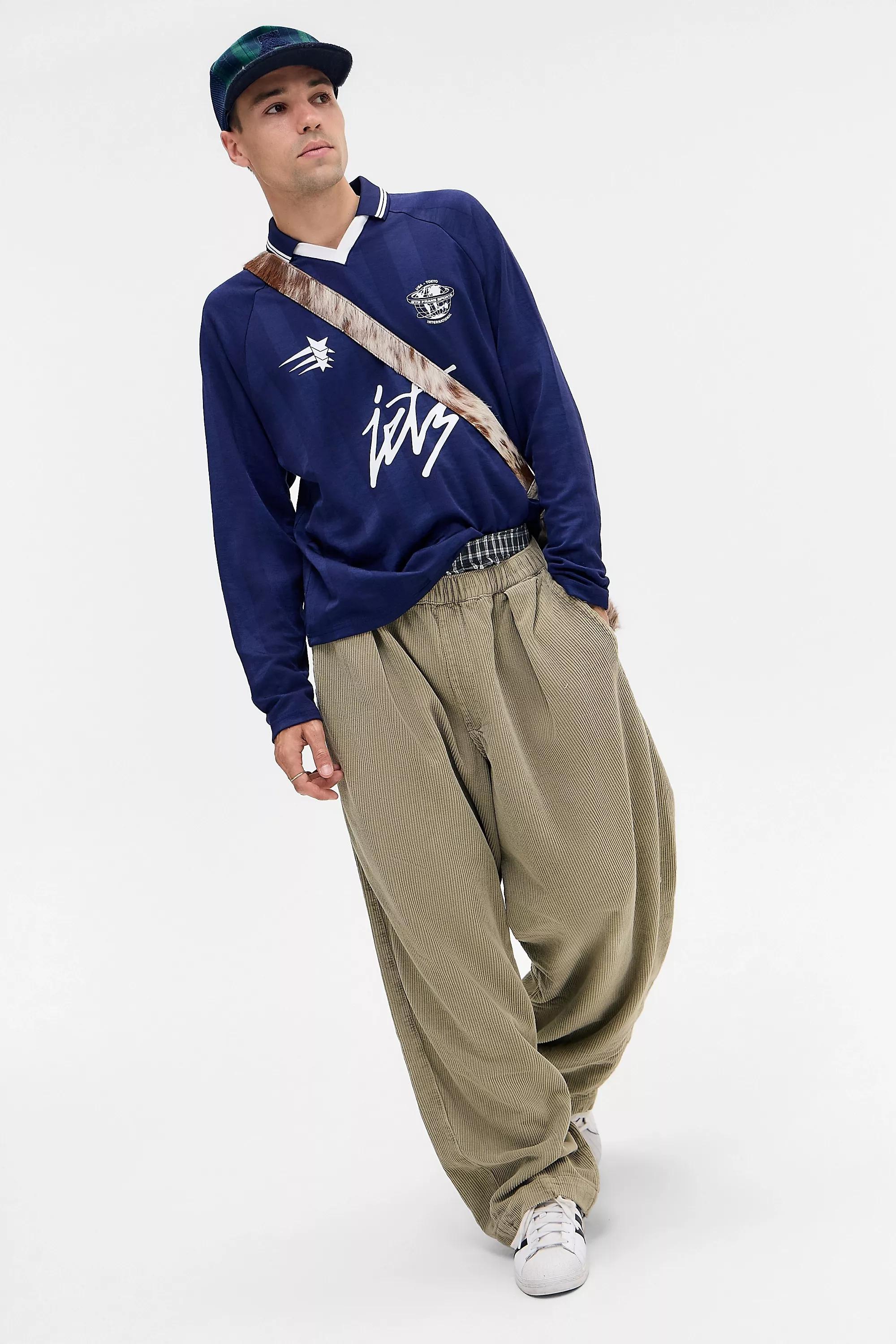 NAVY iets frans... Navy Long Sleeve Football T-Shirt, NAVY, medium