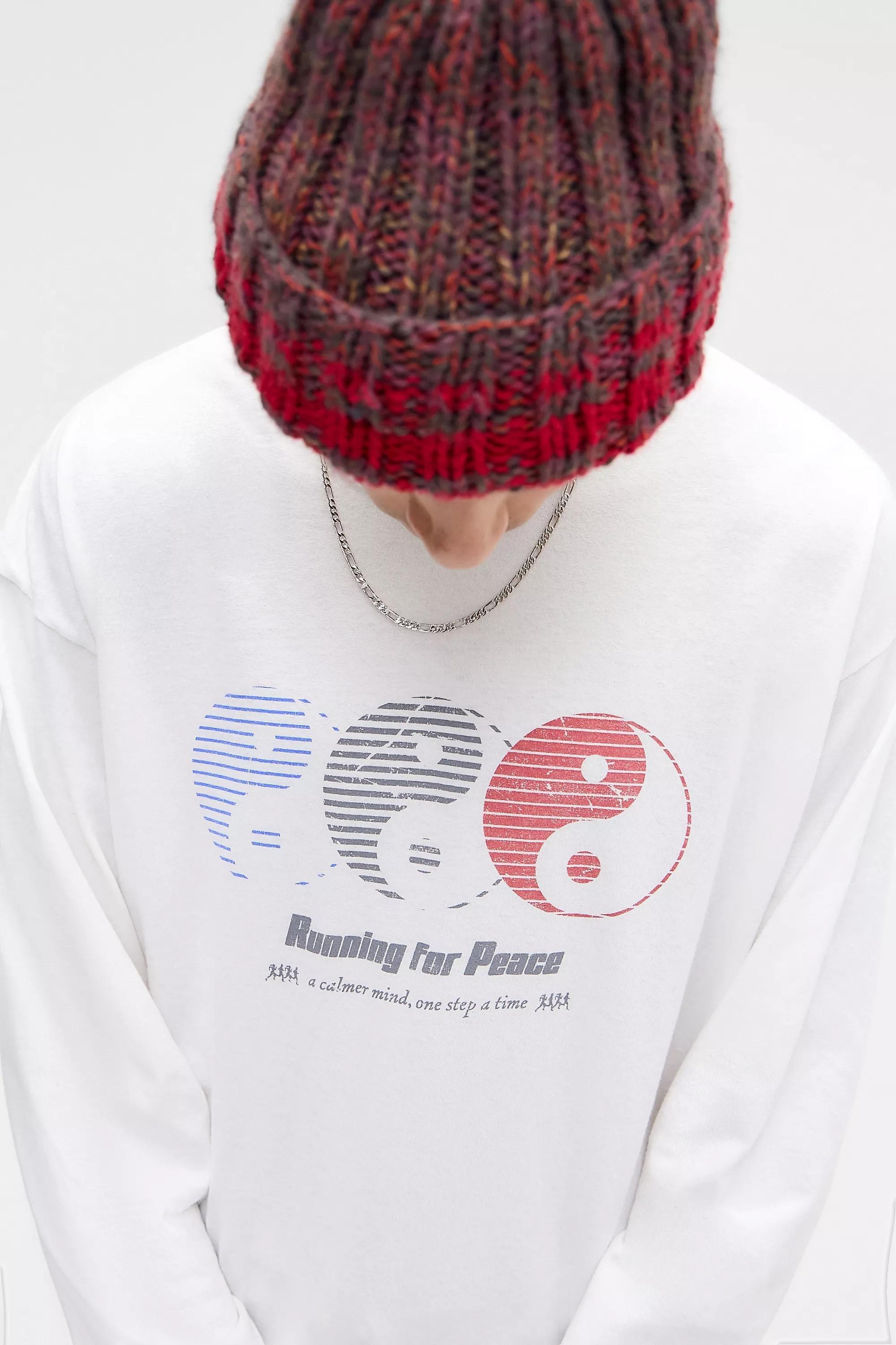 White Uo Printed Long Sleeve T-Shirt, WHT, large image number 1