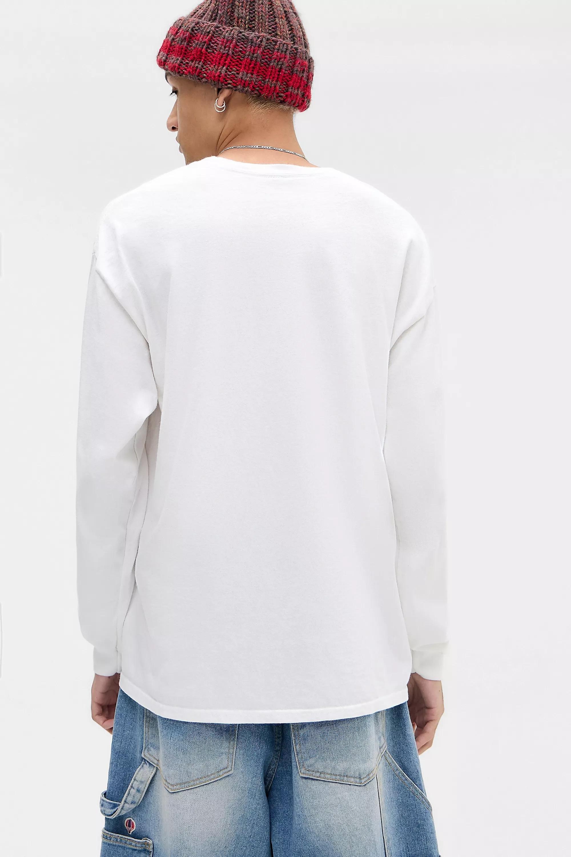 White Uo Printed Long Sleeve T-Shirt, WHT, large image number 3