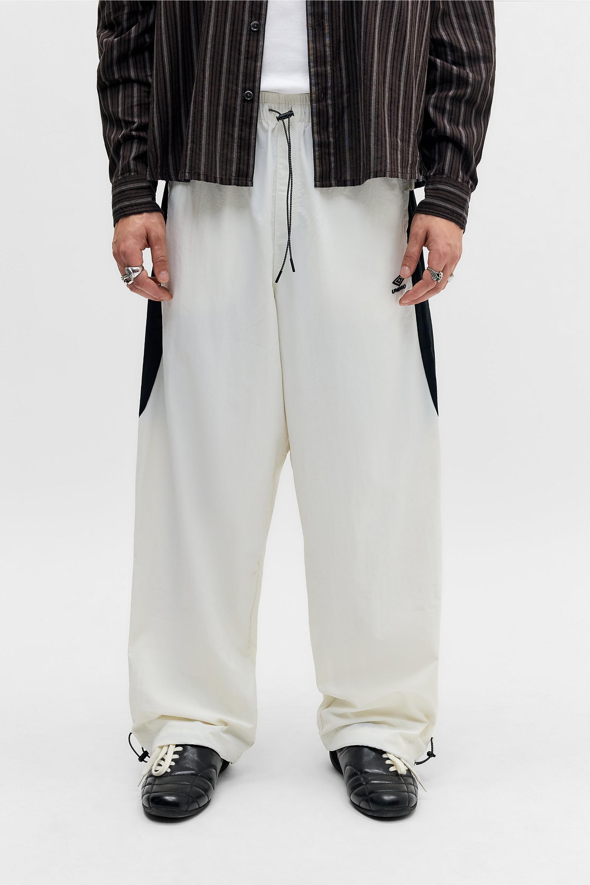 White Umbro Uo Exclusive White Wide Leg Track Pants, WHT, large image number 0