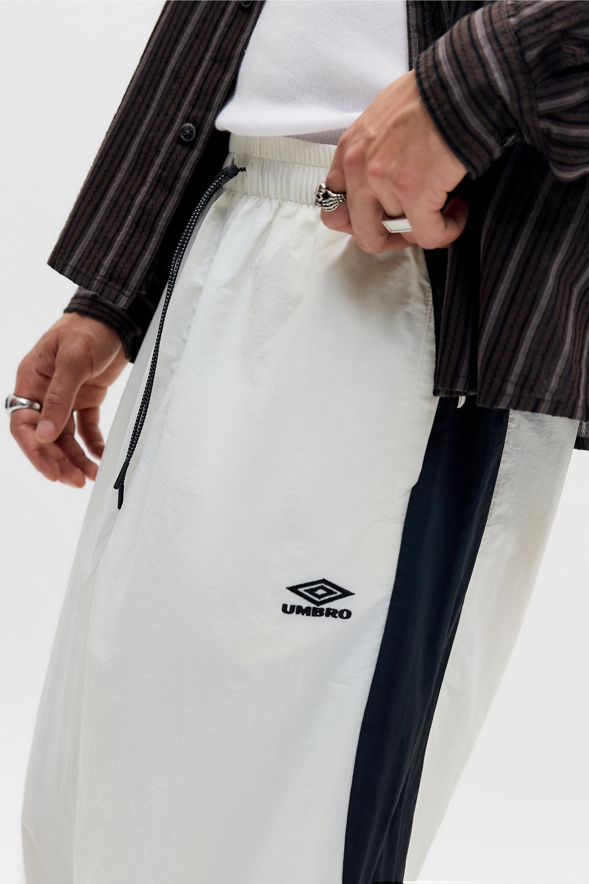 White Umbro Uo Exclusive White Wide Leg Track Pants, WHT, large image number 2