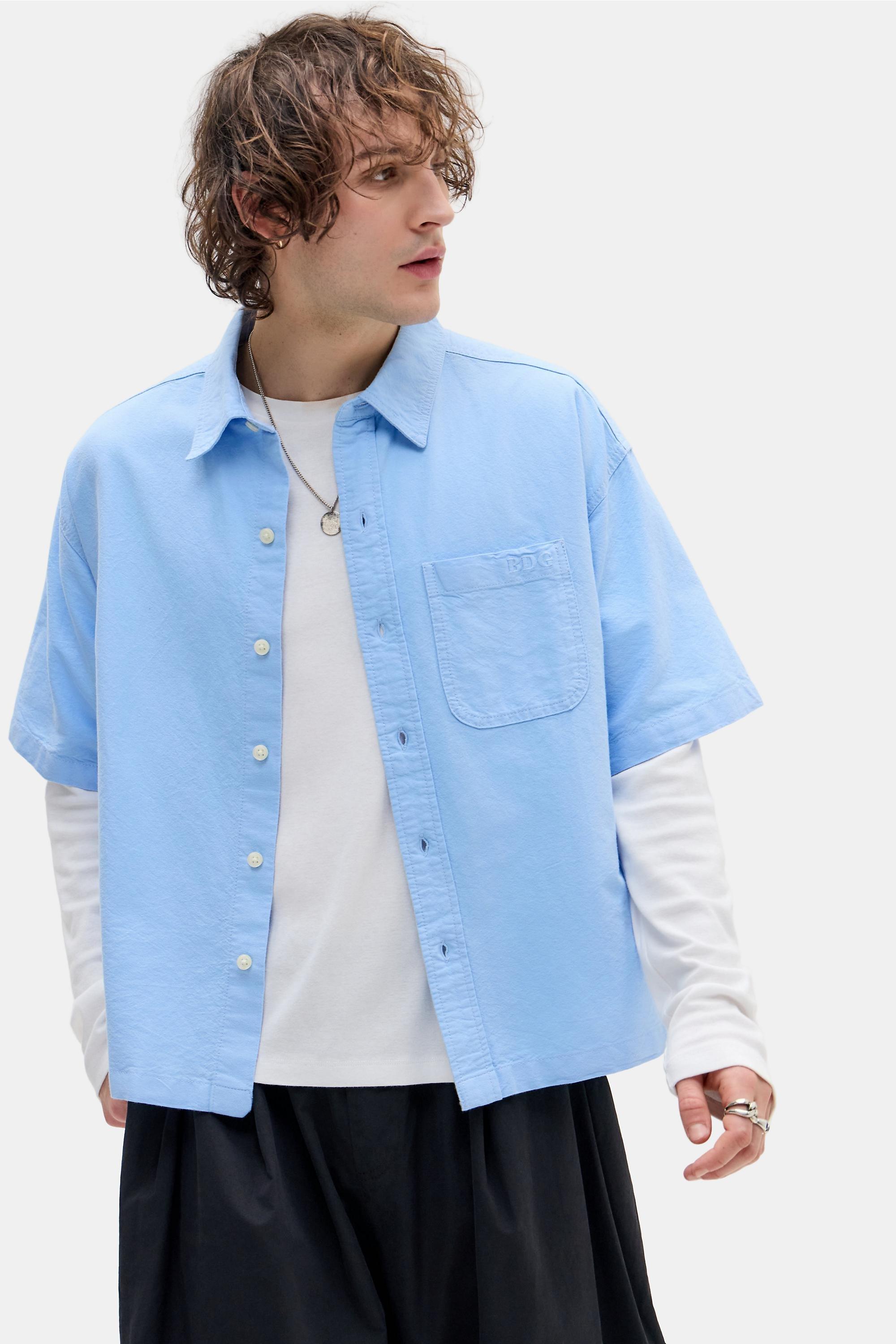 Blue Bdg Arlo Solid Blue Shirt, SKY, medium