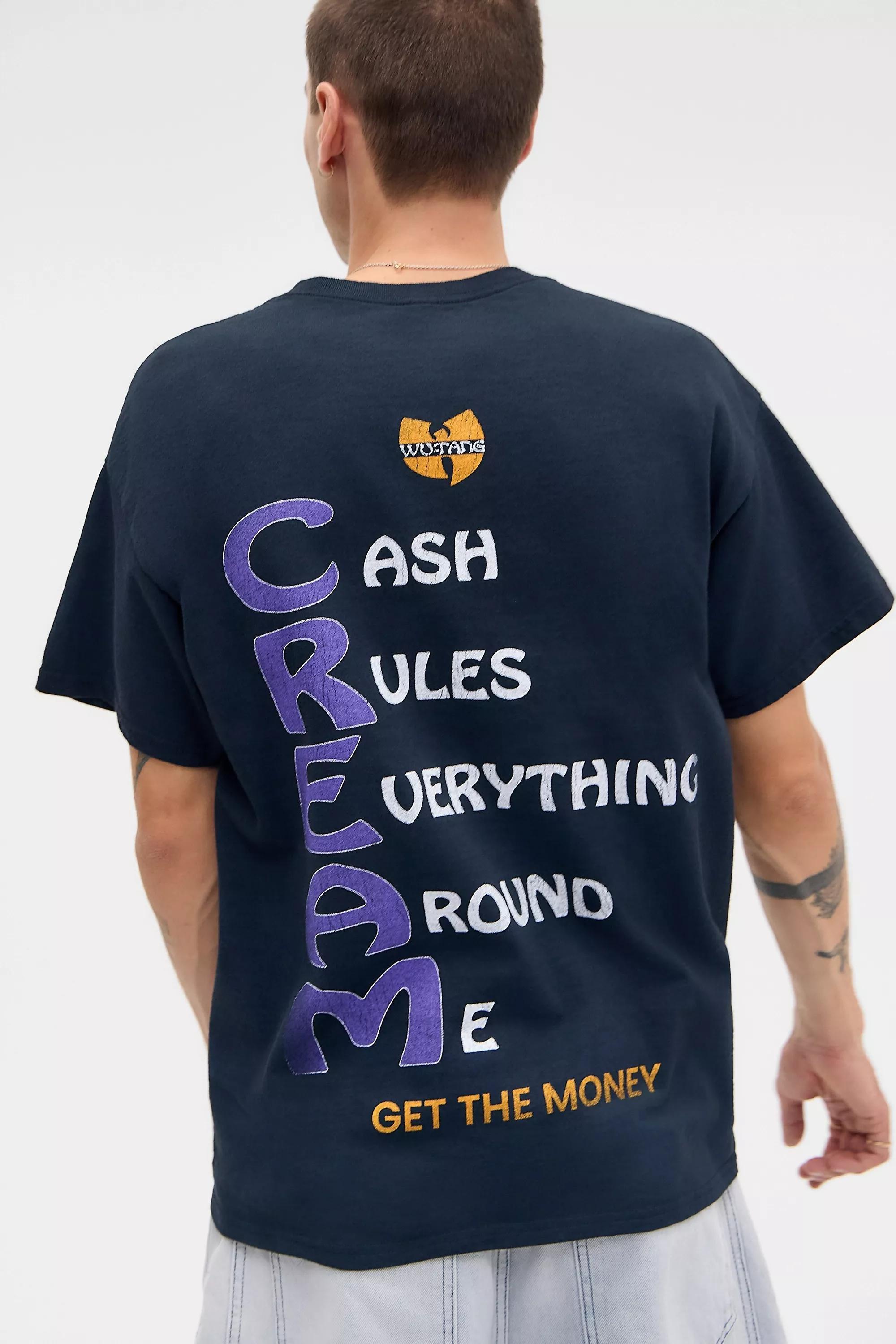 Black Uo Washed Wu-Tang T-Shirt, BLK, large image number 0