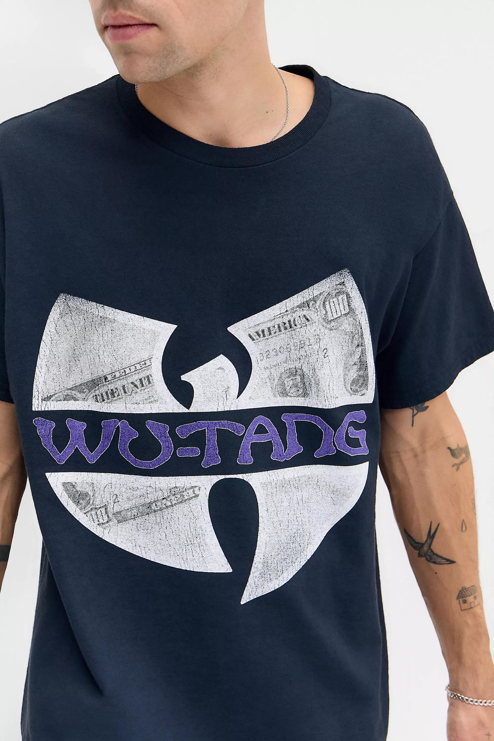 Black Uo Washed Wu-Tang T-Shirt, BLK, large image number 1
