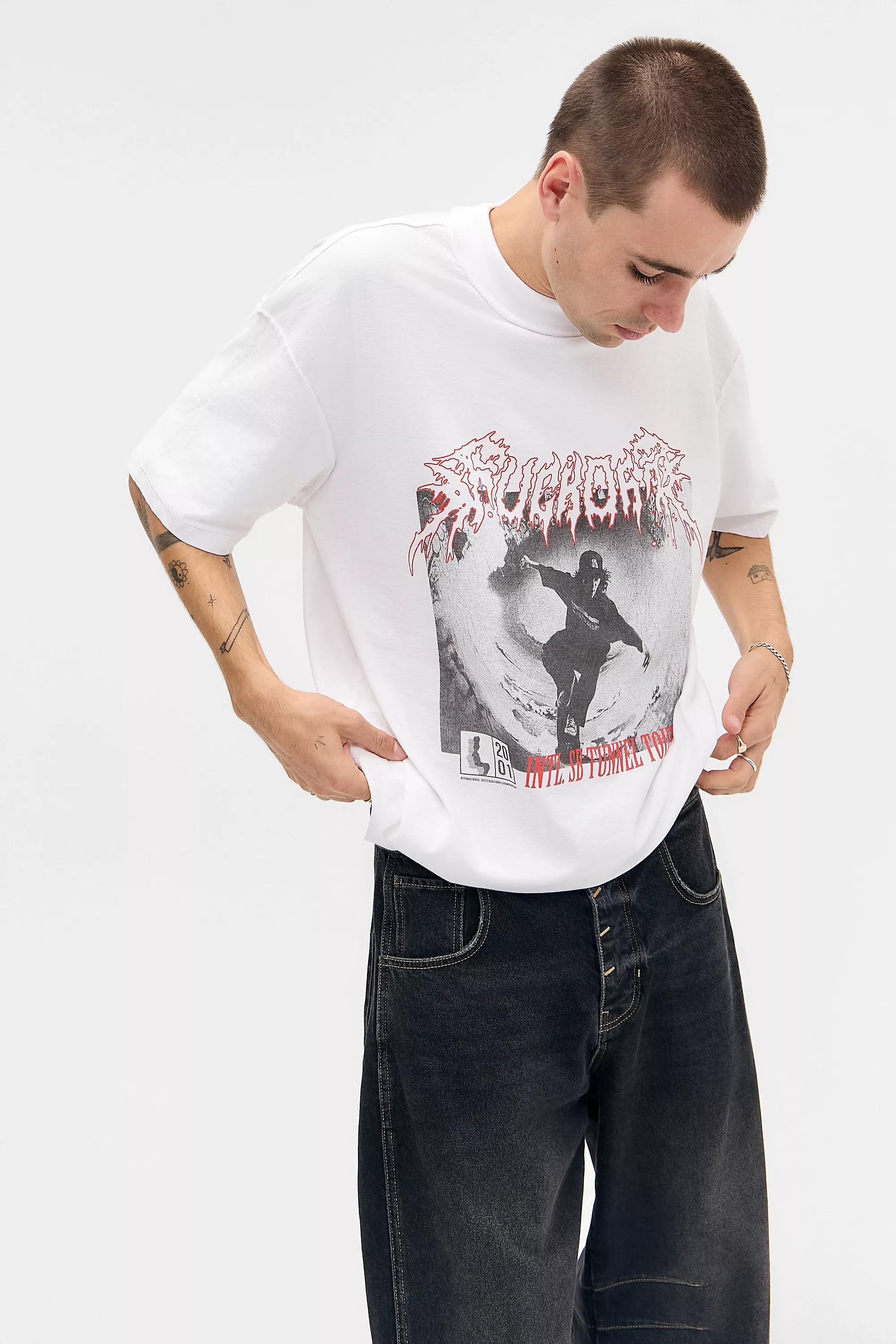 White Uo White Surf T-Shirt, WHT, medium