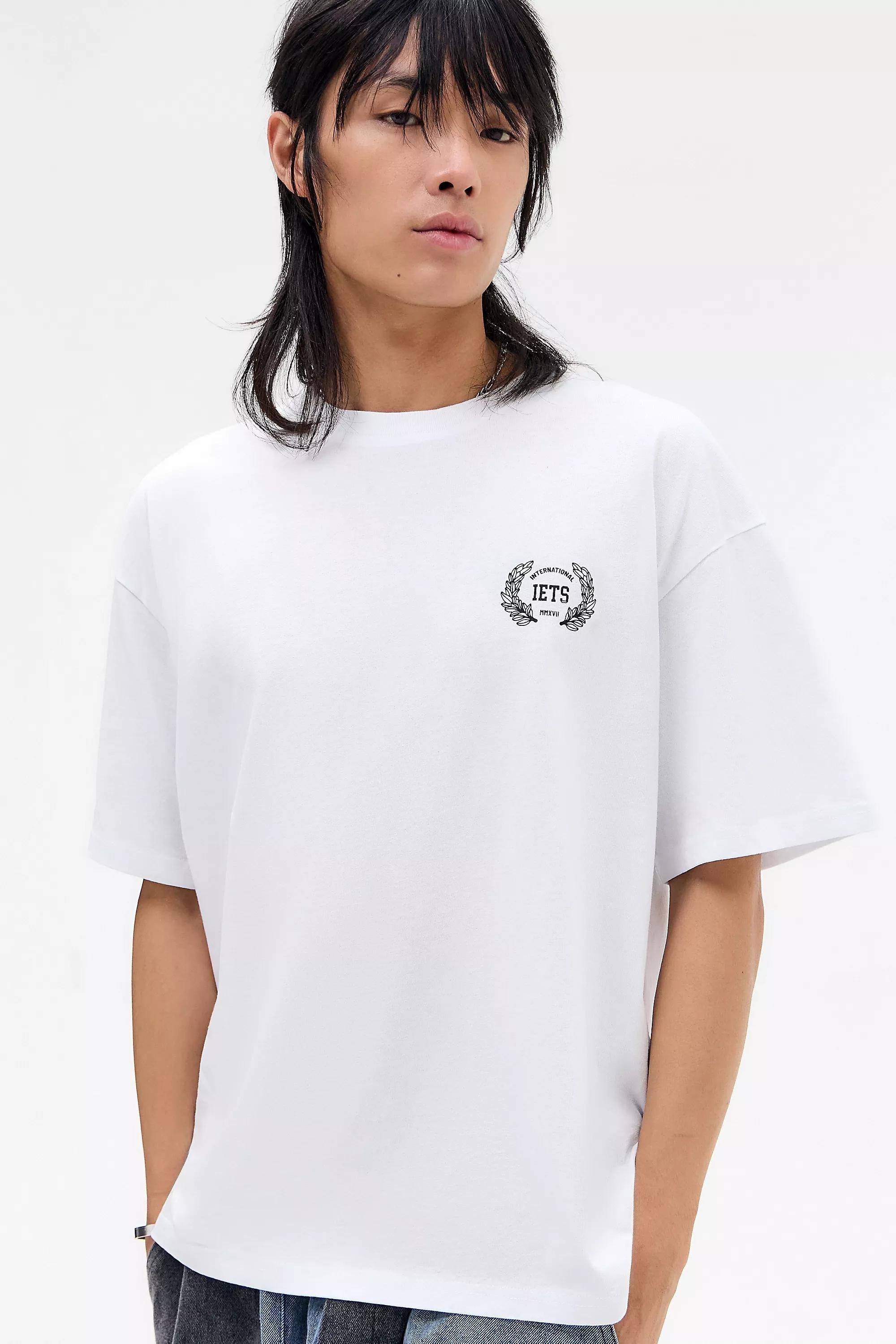 White iets frans... Wreath T-Shirt, WHT, medium