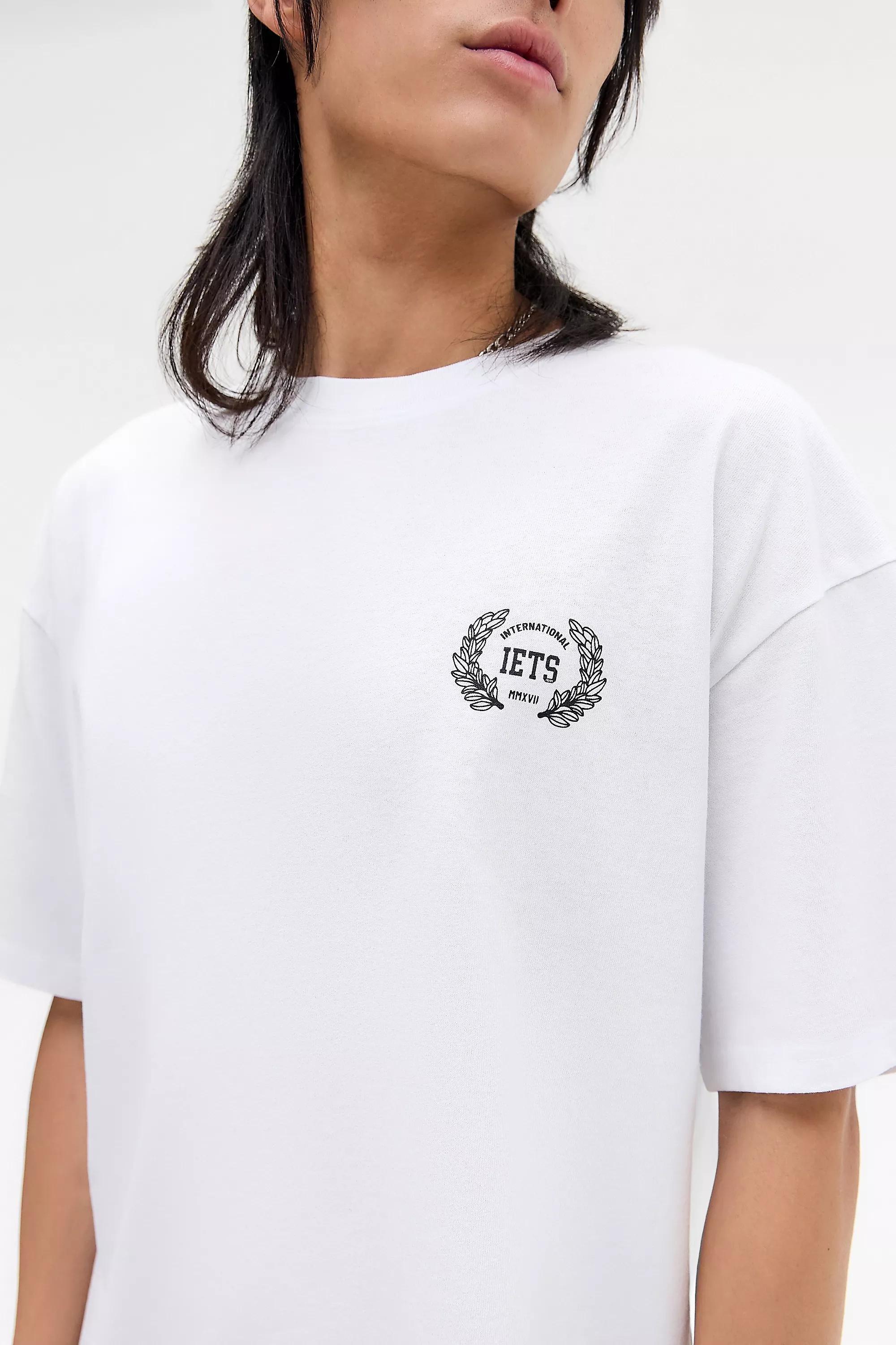 White iets frans... Wreath T-Shirt, WHT, large image number 2