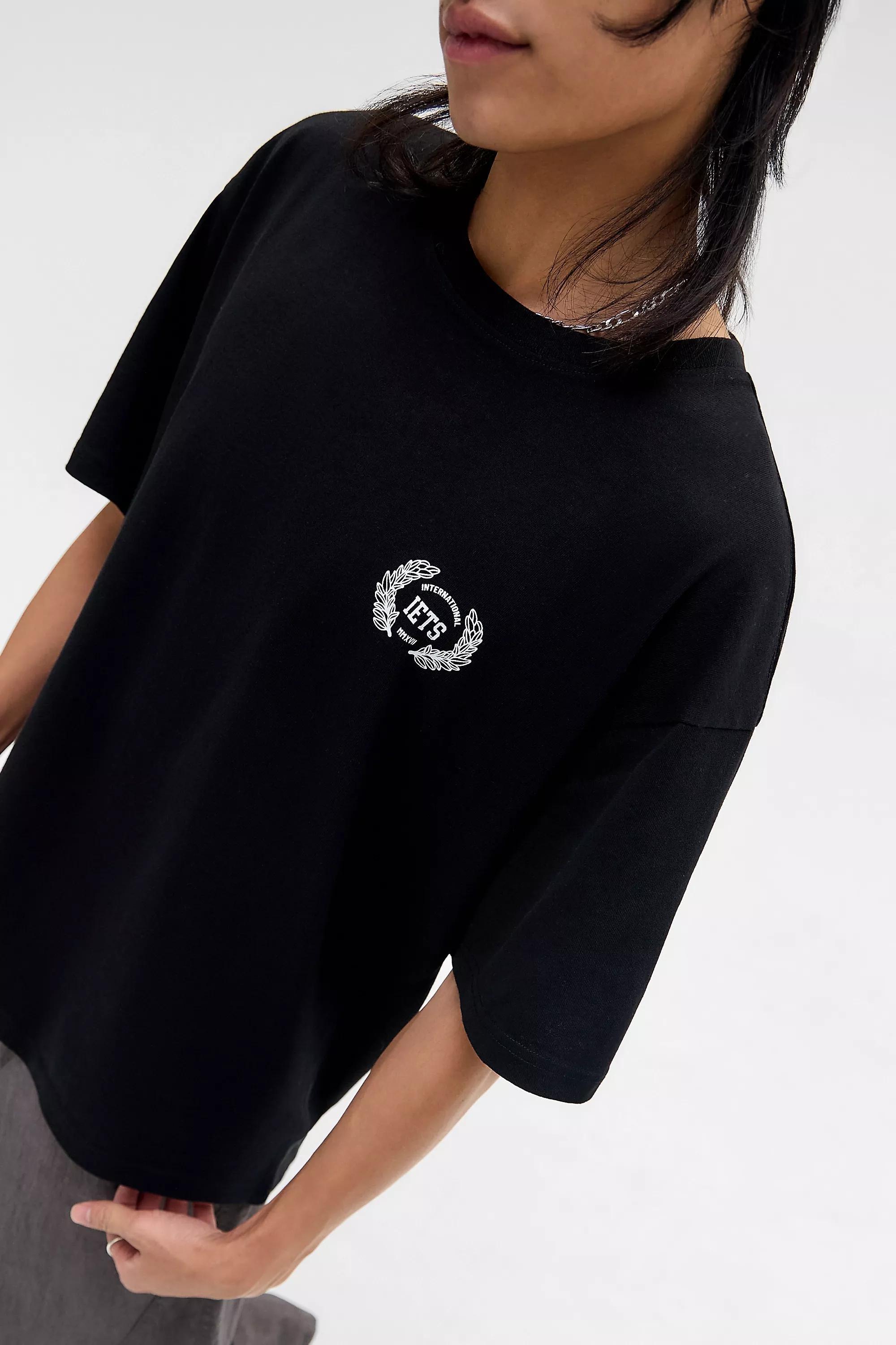 Black iets frans... Wreath T-Shirt, BLK, medium