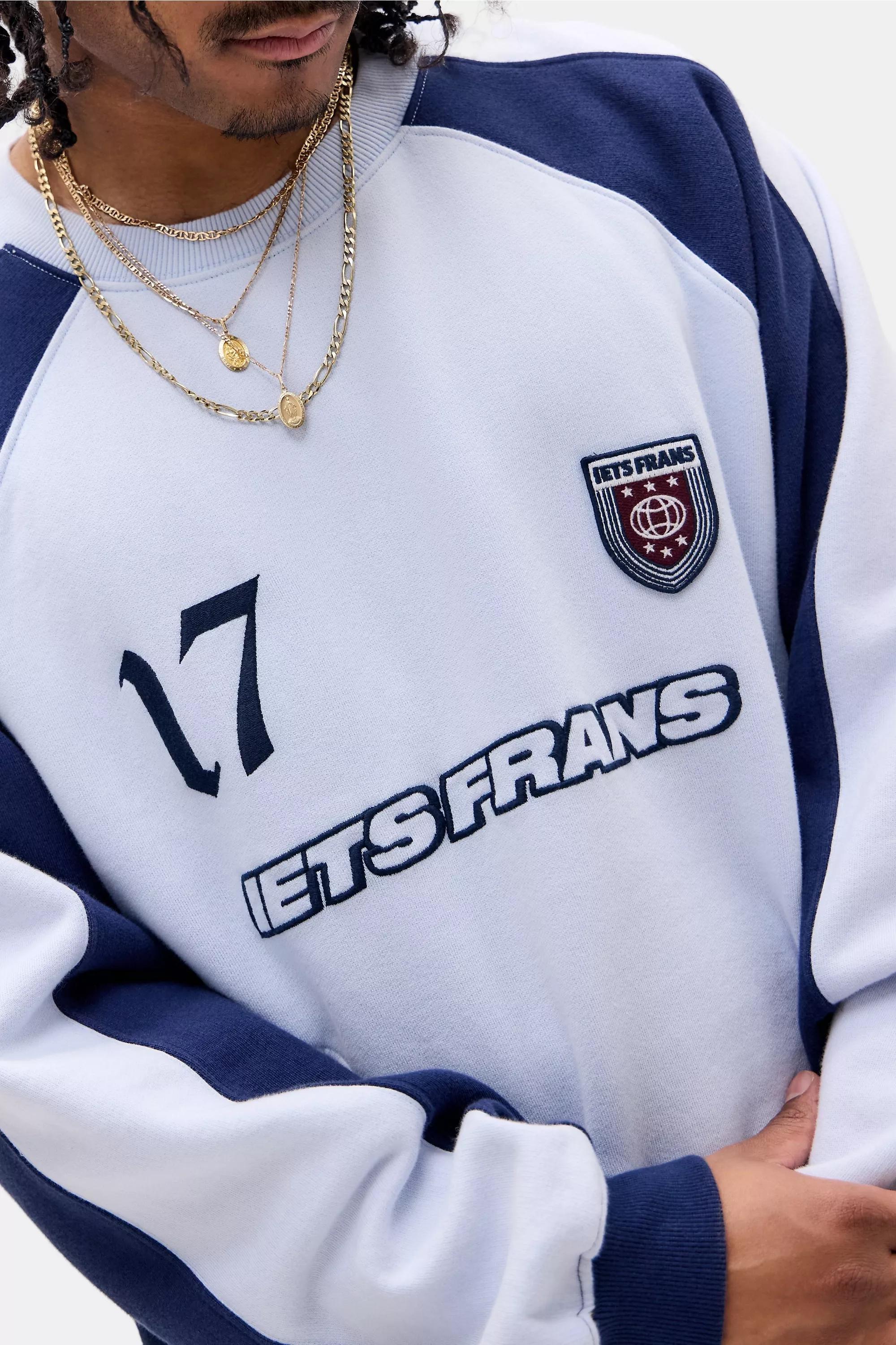 Blue iets frans... Blue Slash Panel Sweatshirt, BLUE, large image number 2