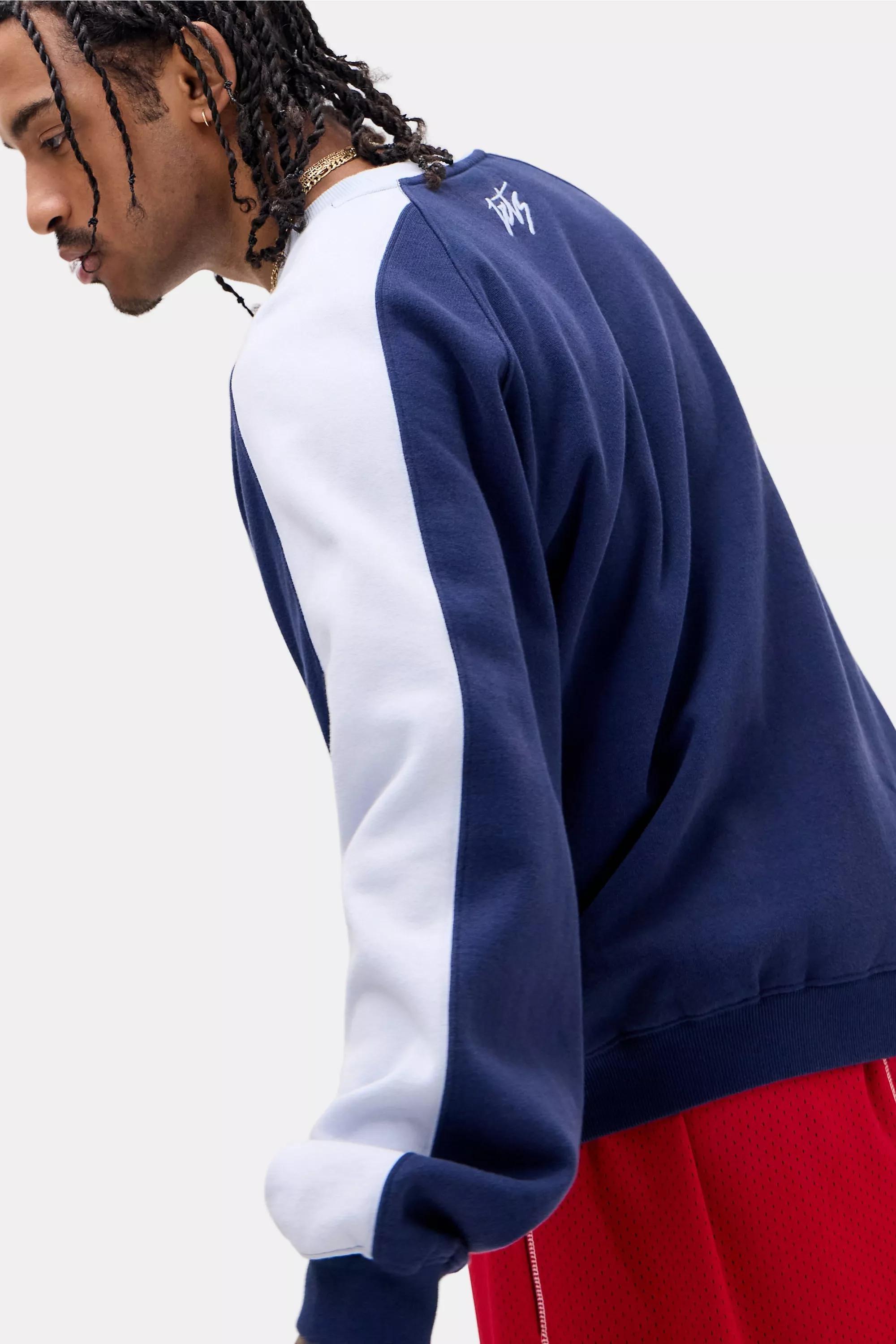 Blue iets frans... Blue Slash Panel Sweatshirt, BLUE, large image number 3