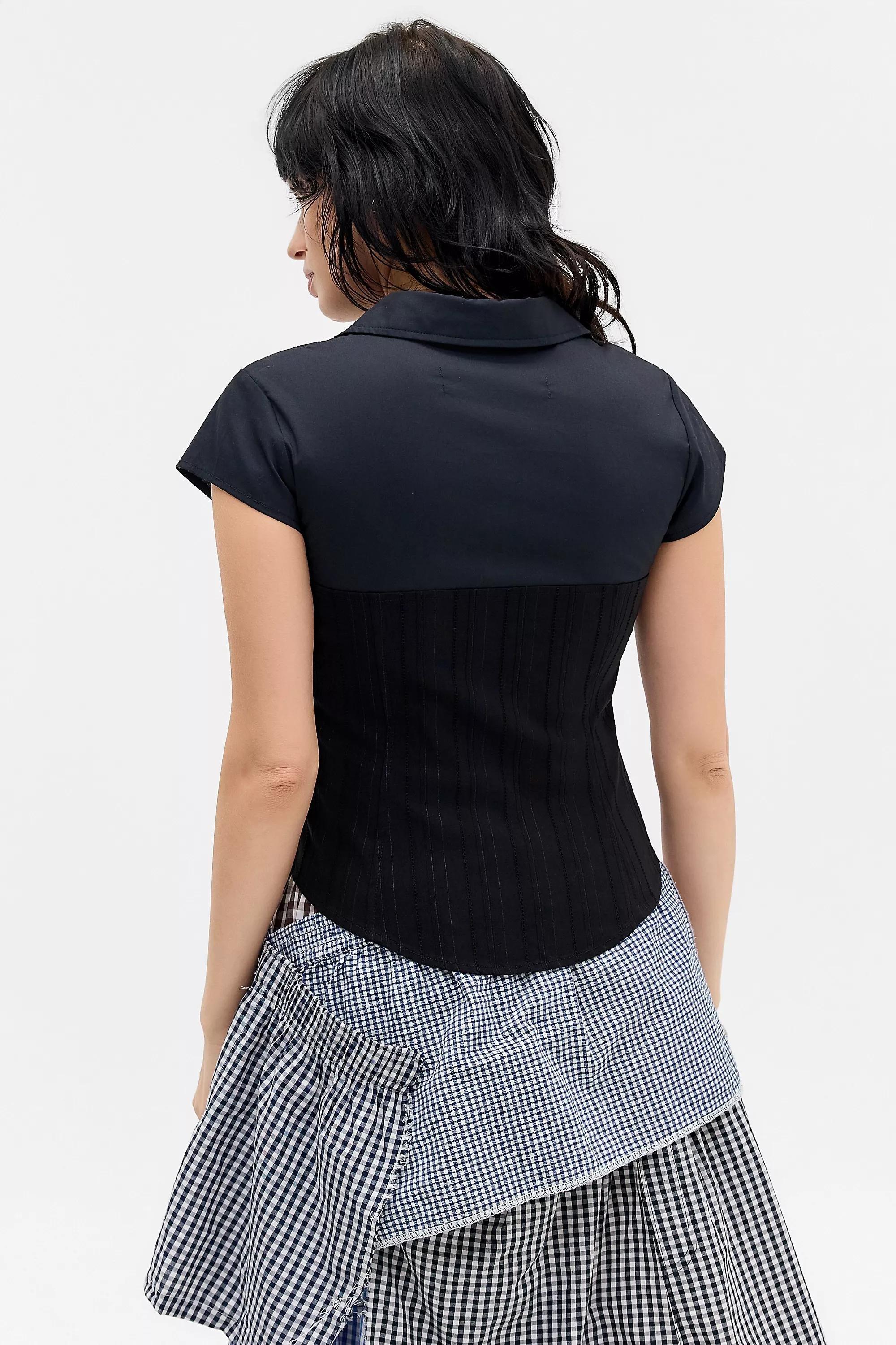 Black Silence + Noise Hybrid Shirt, BLK, large image number 3