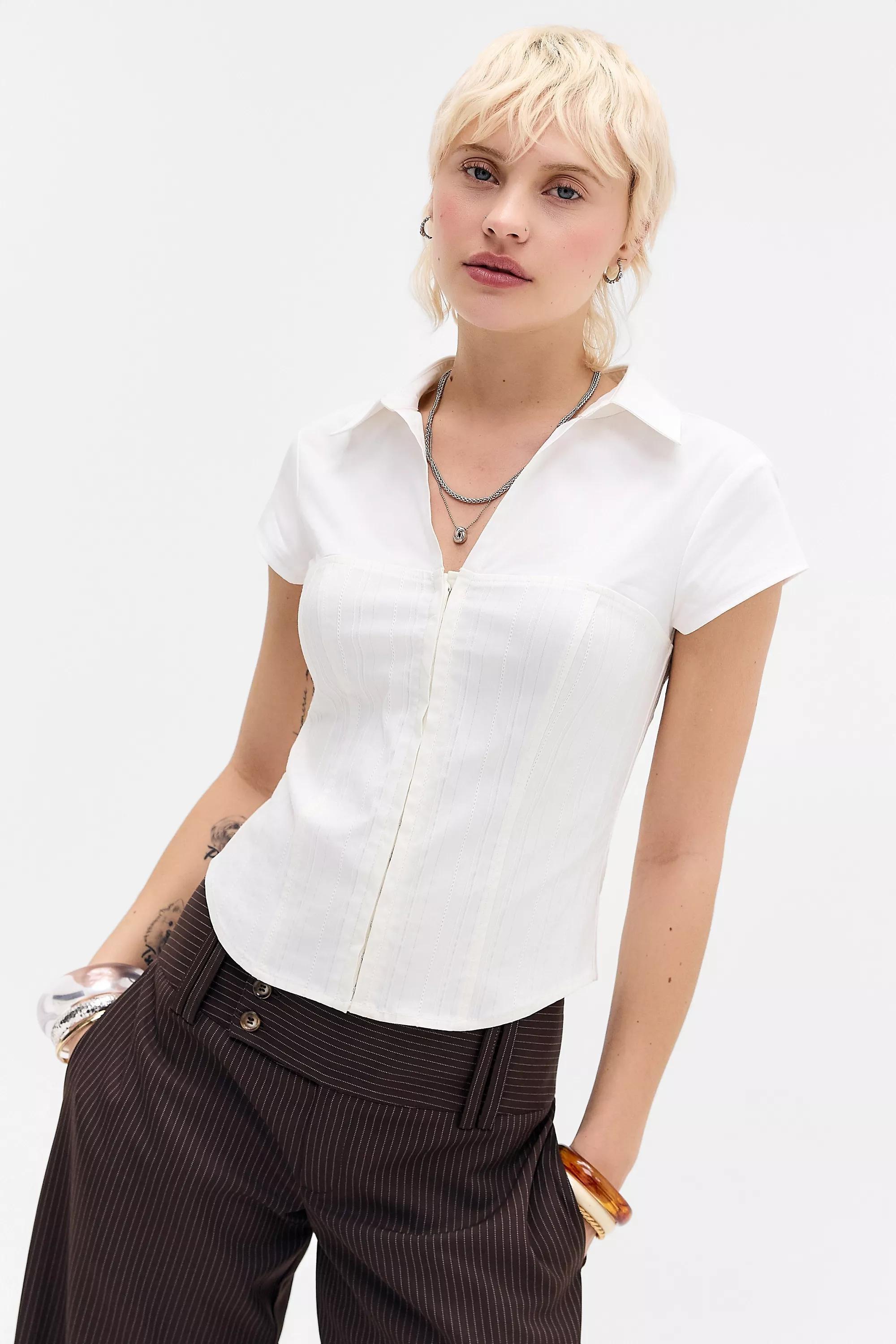 White Silence + Noise Lila Hybrid Shirt, WHT, large image number 0