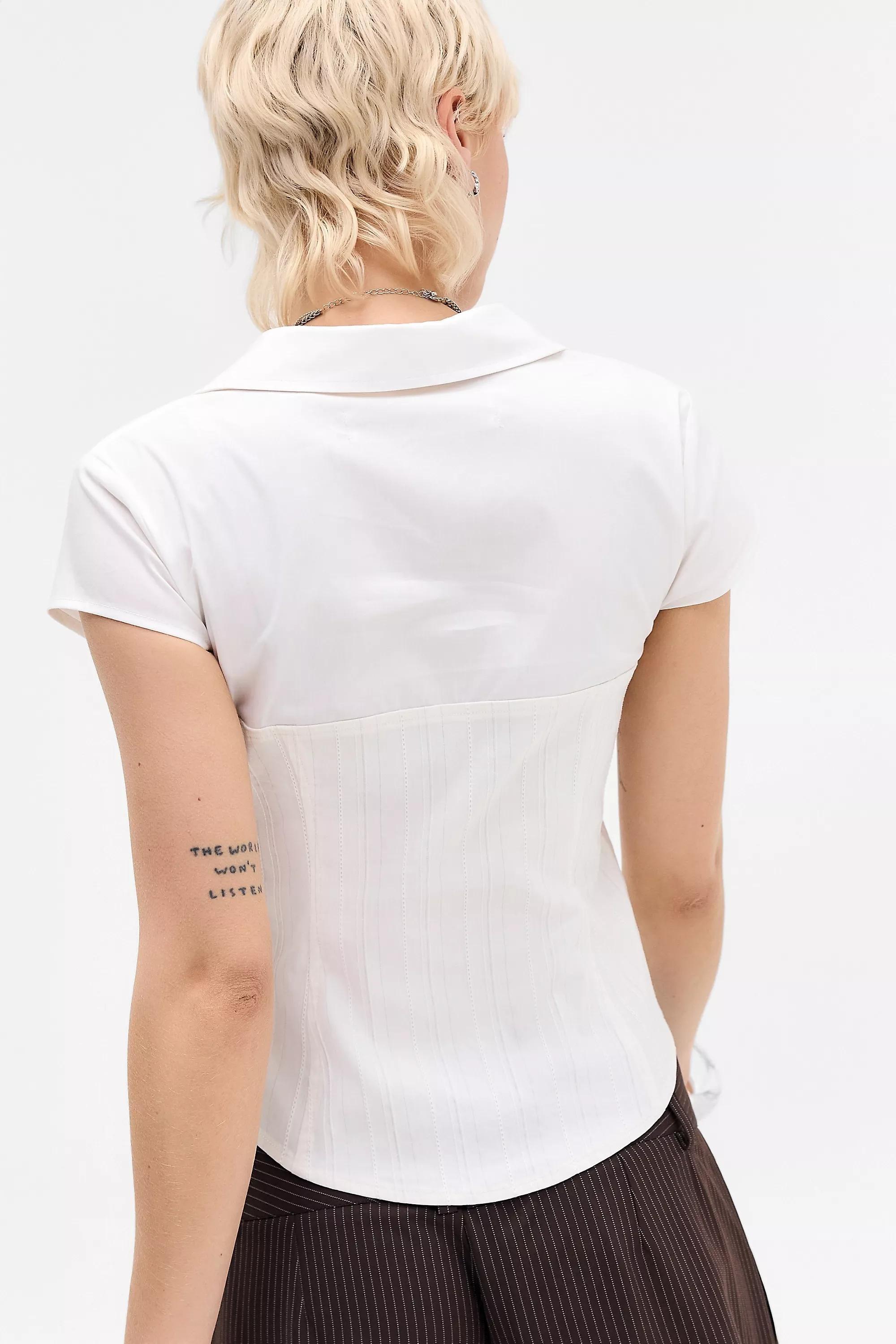 White Silence + Noise Lila Hybrid Shirt, WHT, large image number 3