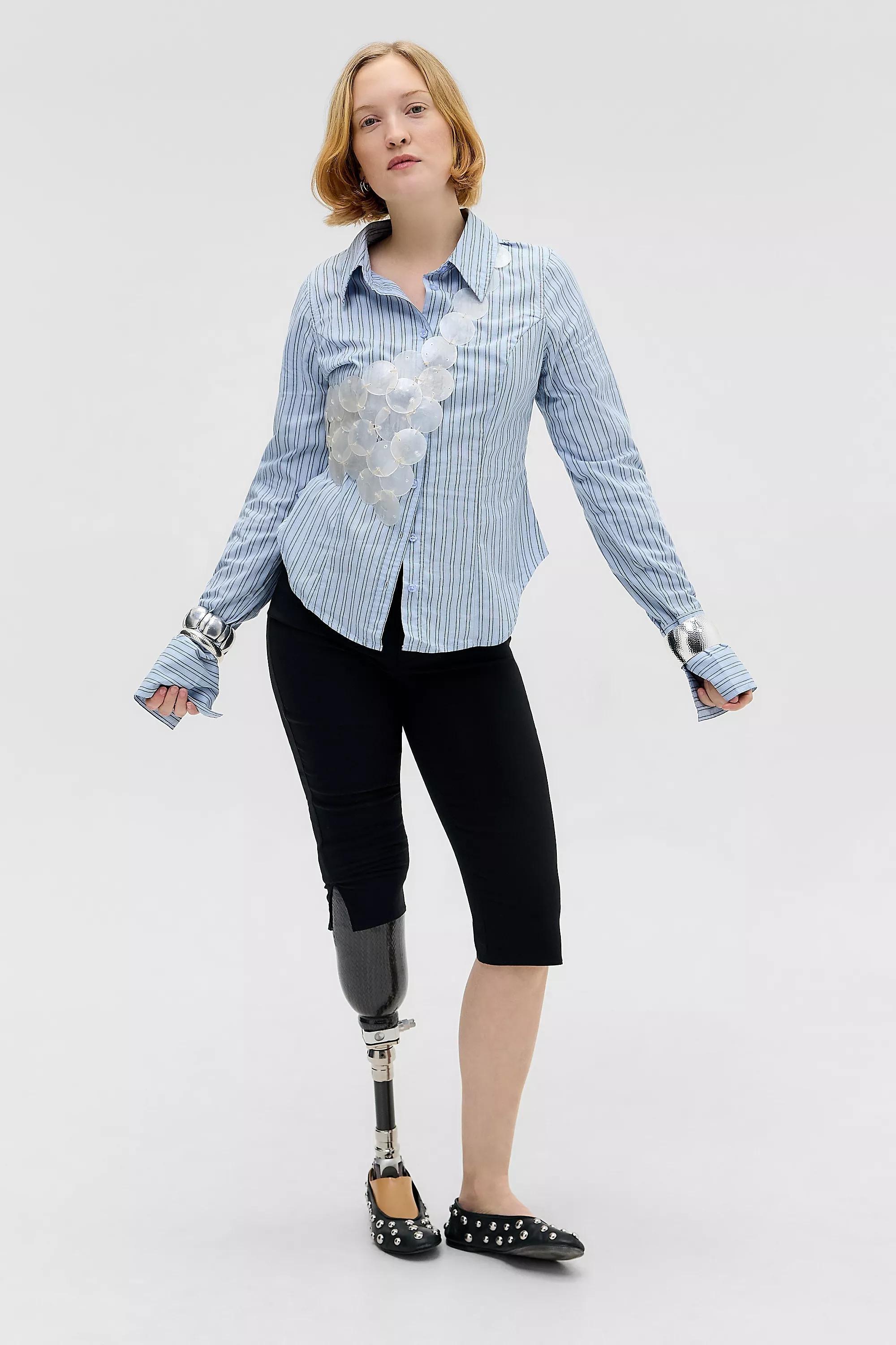 Grey Uo Leilani Detailed Shirt, GREY, large image number 4