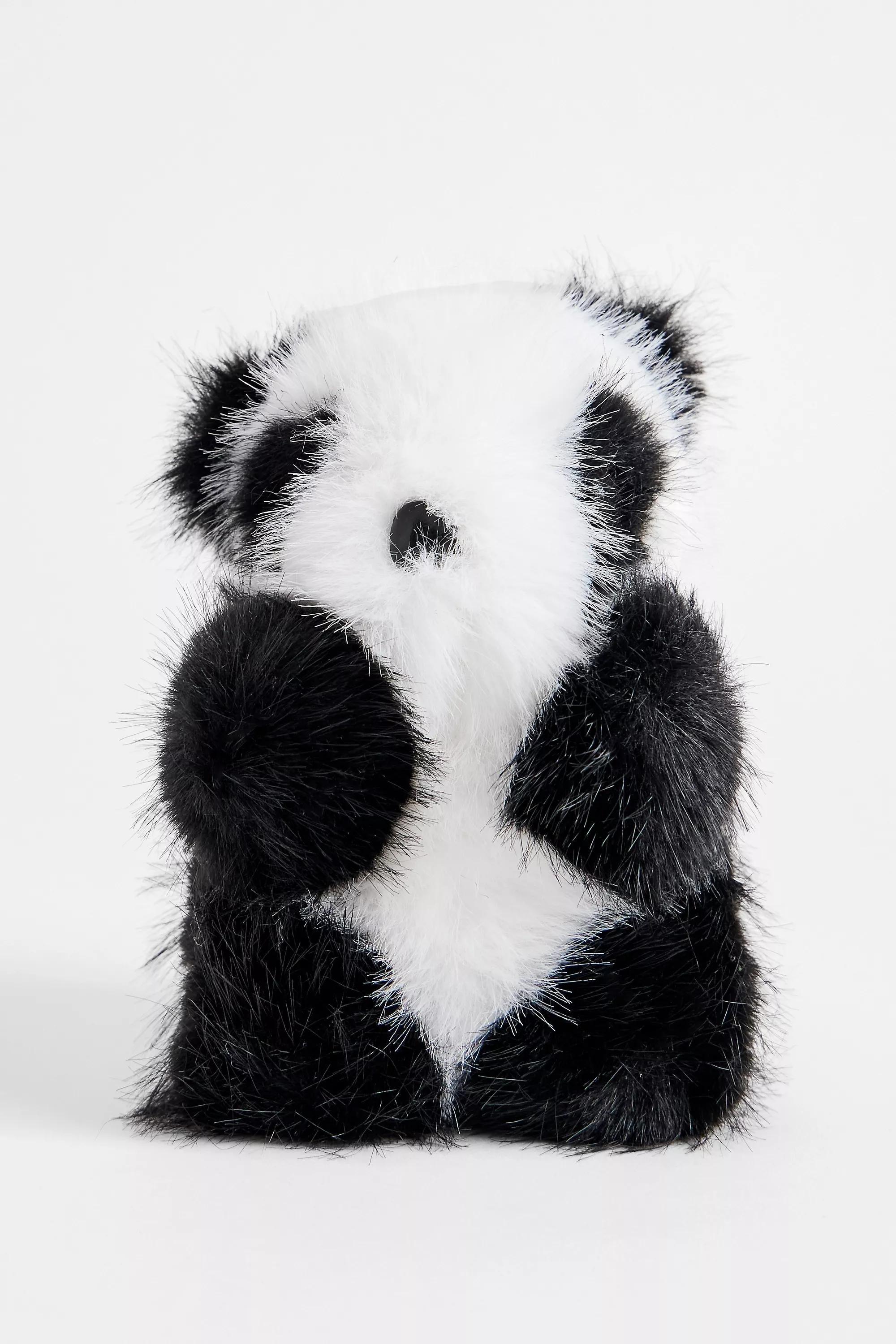 Multicolour Uo Fluffy Panda Keyring, ASSORT, large image number 0